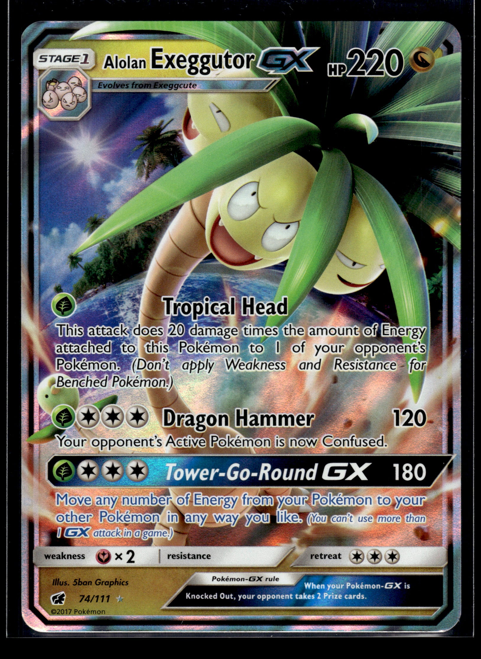 Alolan Exeggutor GX #74/111 SM - Crimson Invasion LP