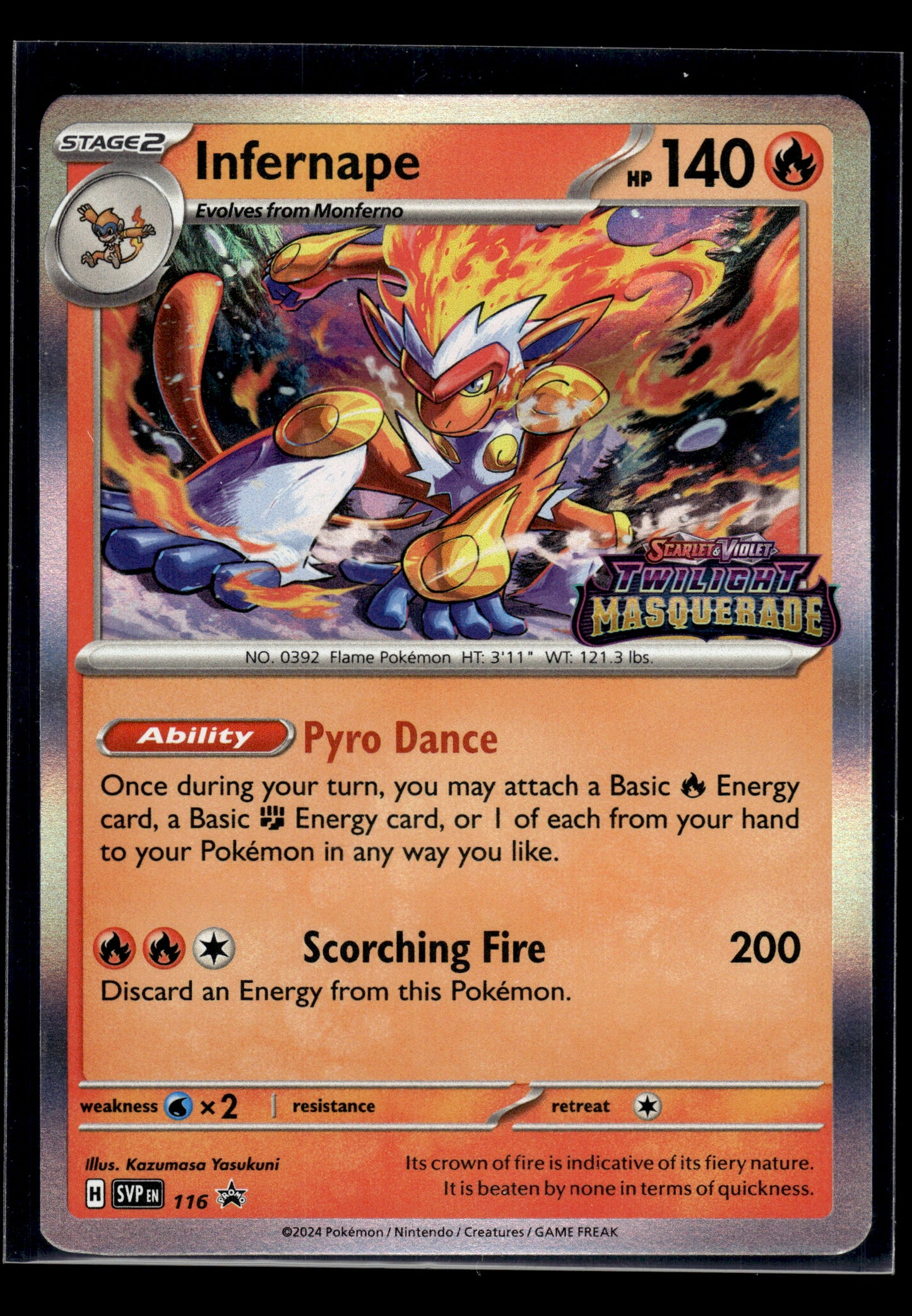 Infernape #116 STAMPED Twilight Masquerade Promo LP