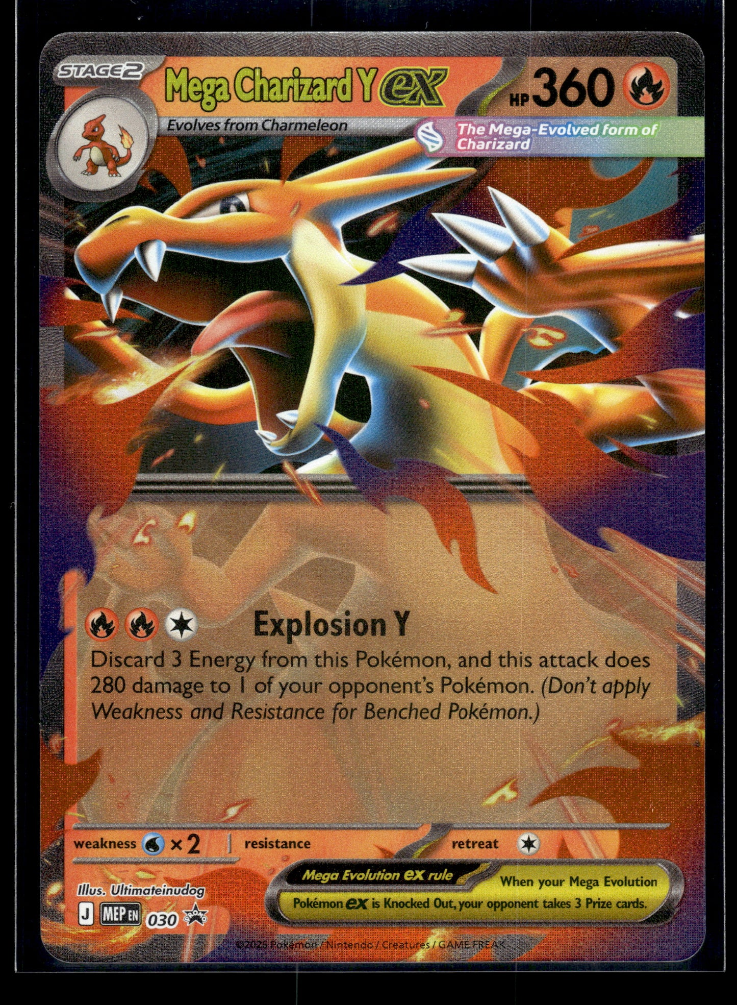 Mega Charizard Y ex #030 Mega Evolution Promo NM