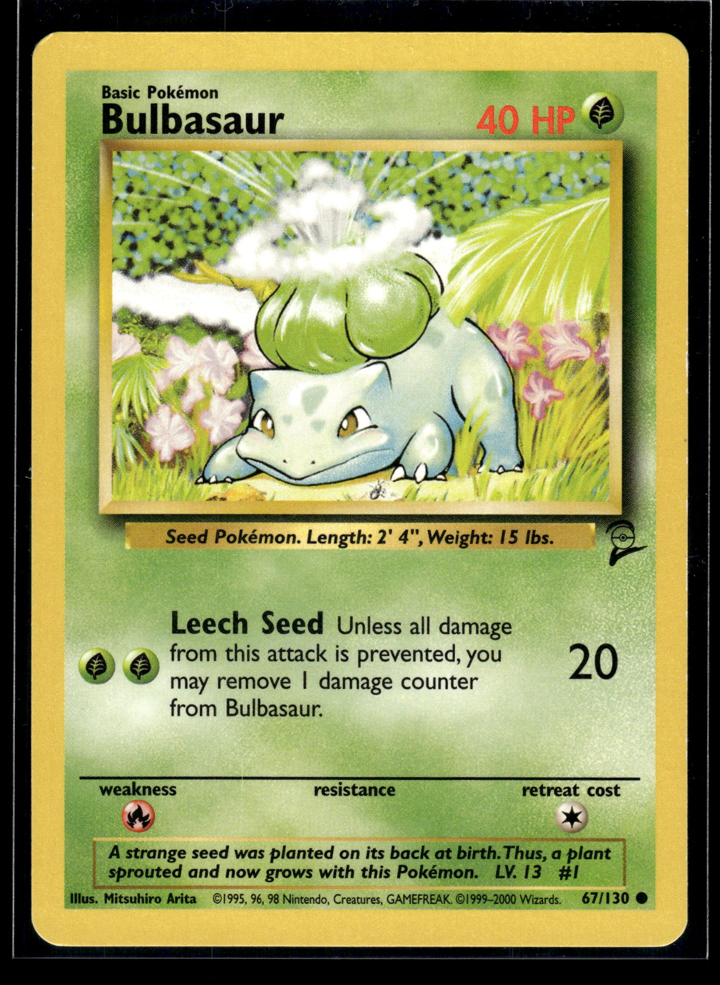 Bulbasaur #067/130 Base Set 2 LP