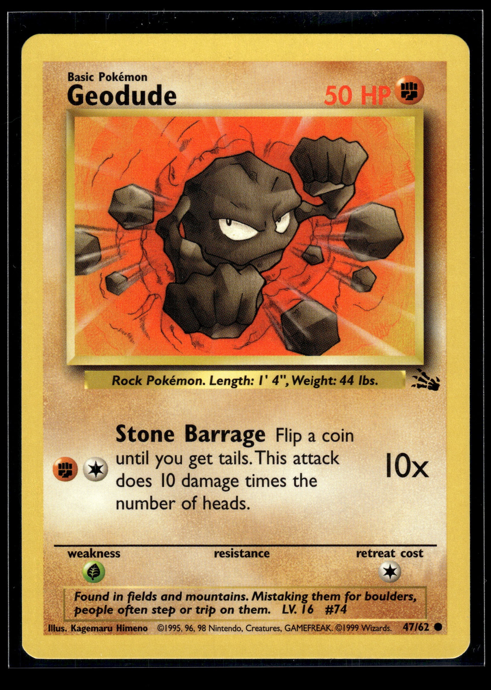 Geodude #47/62 Fossil LP