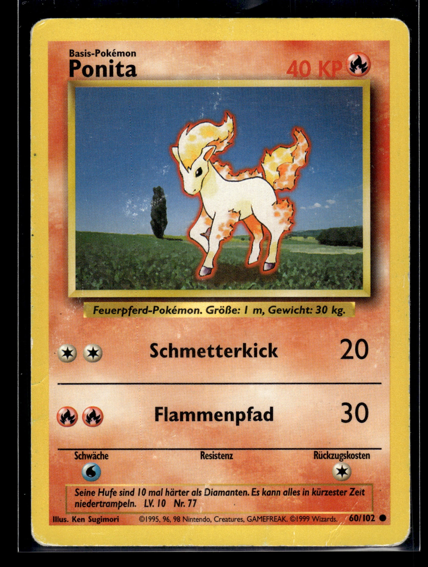 Ponita (Ponyta) #60/102 GERMAN Base Set HP
