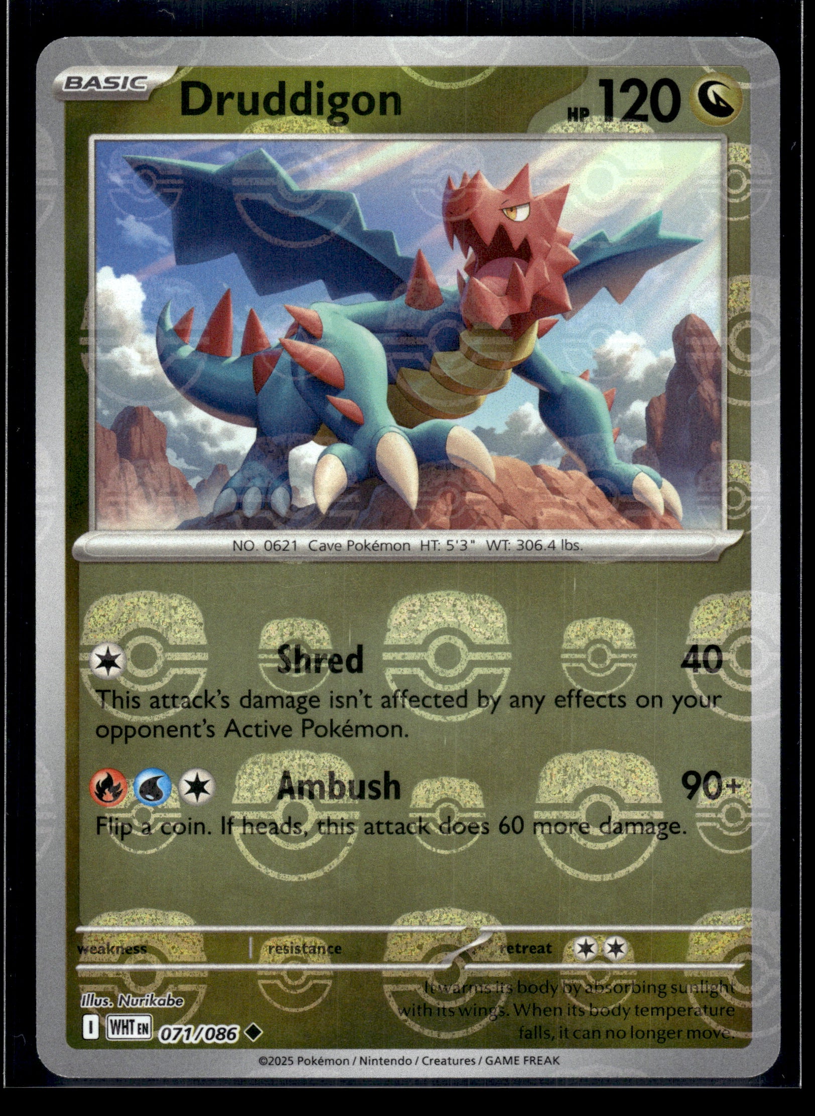 Druddigon (Master Ball) #071/086 White Flare NM