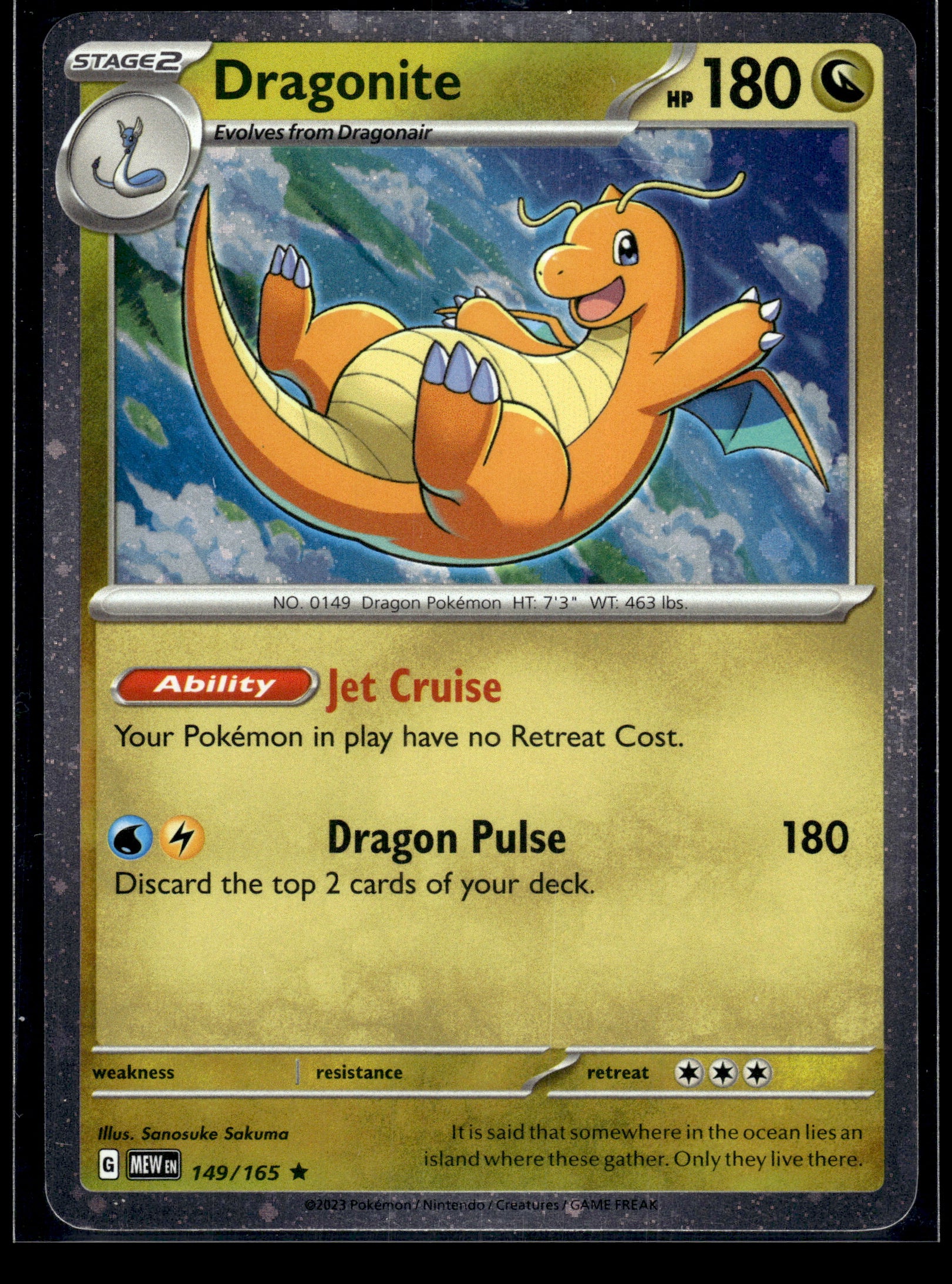 Dragonite 149/165 (Cosmos Holo) #149/165 Miscellaneous Cards & Products VLP