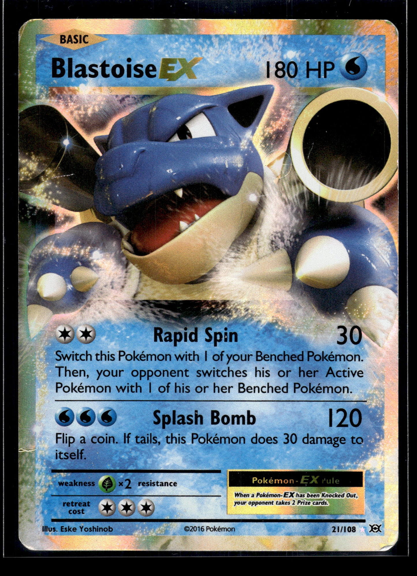 Blastoise EX #21/108 Evolutions MP