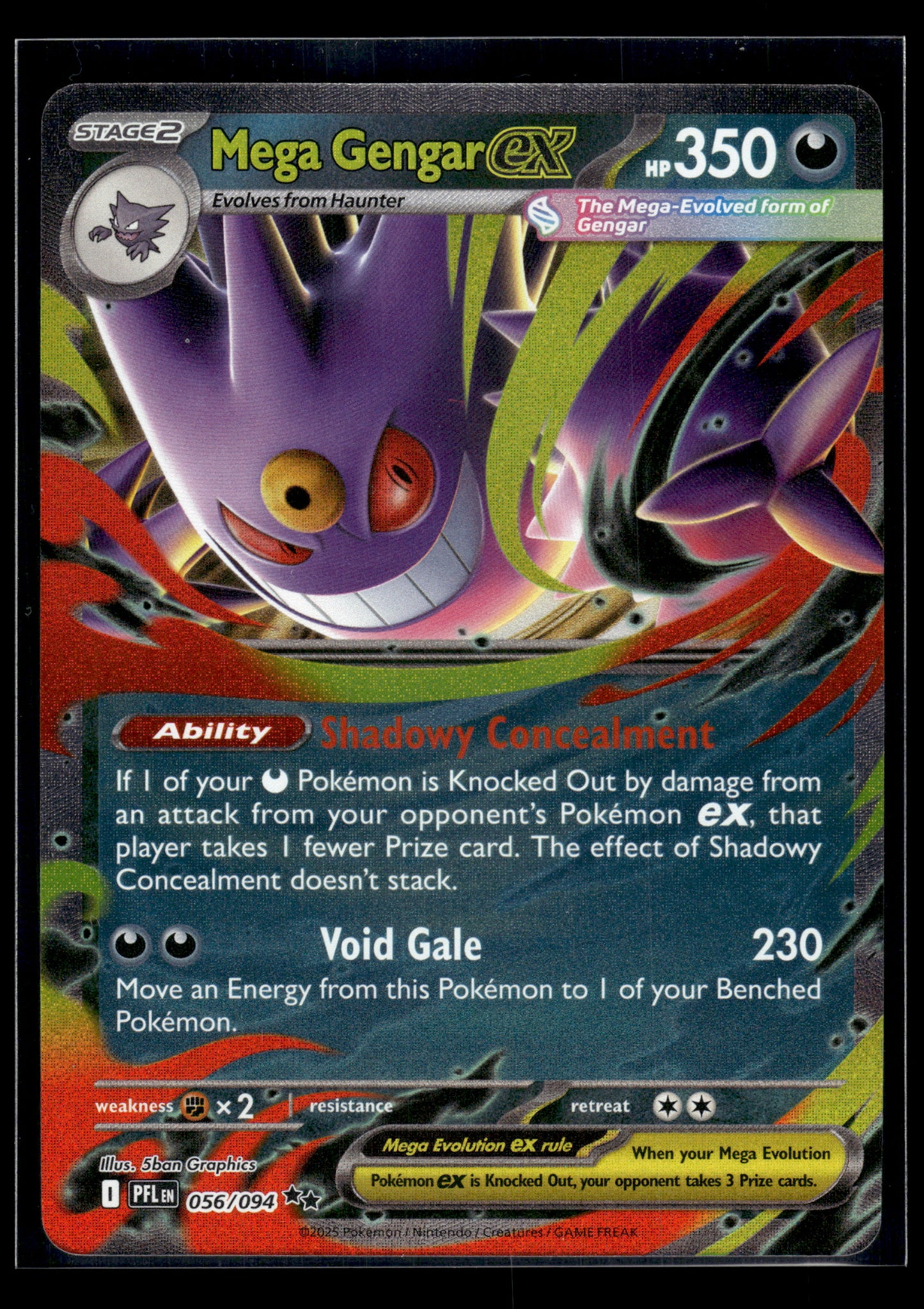 Mega Gengar ex #056/094 Phantasmal Flames VLP