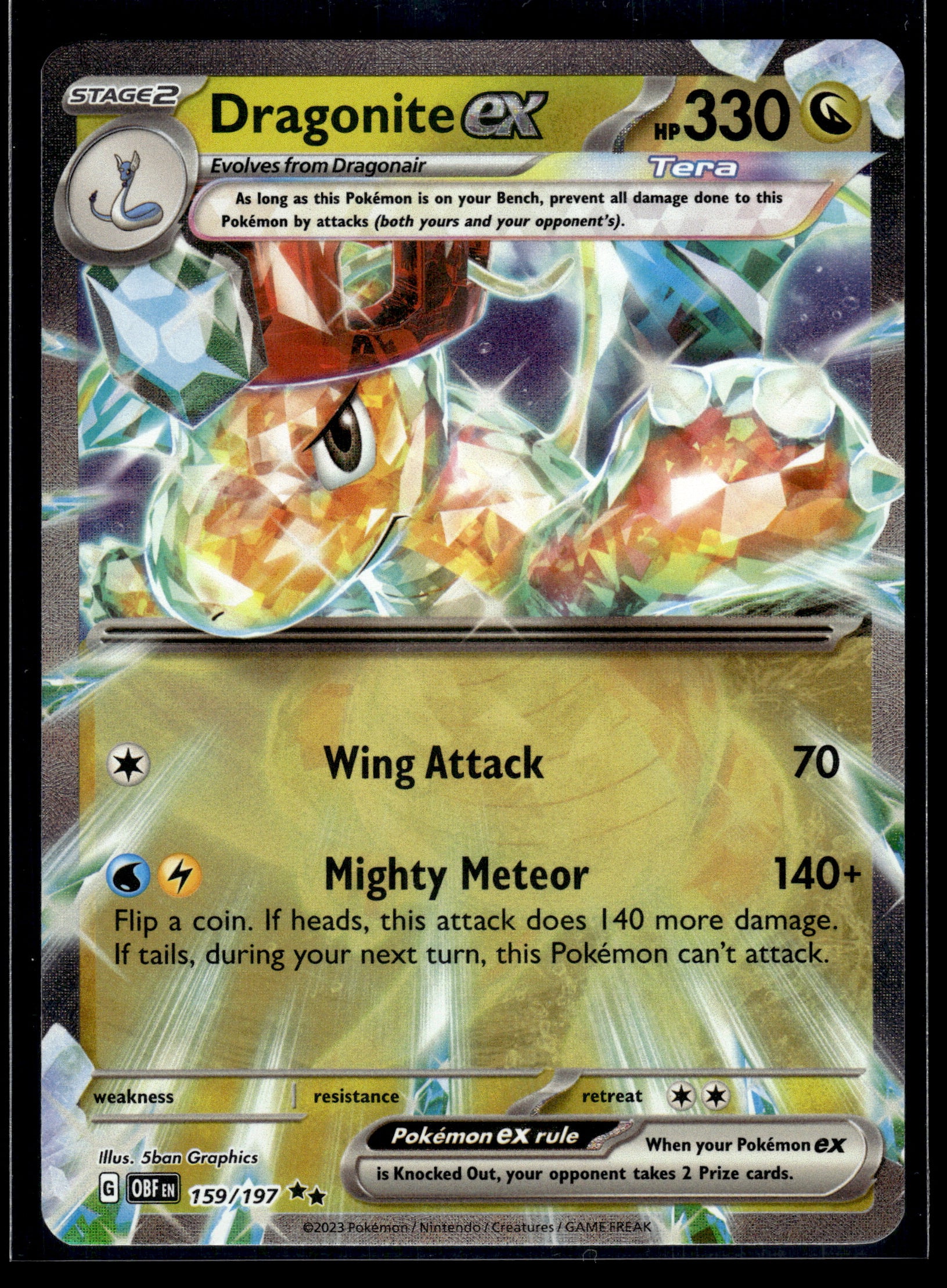 Dragonite ex #159/197 Obsidian Flames VLP