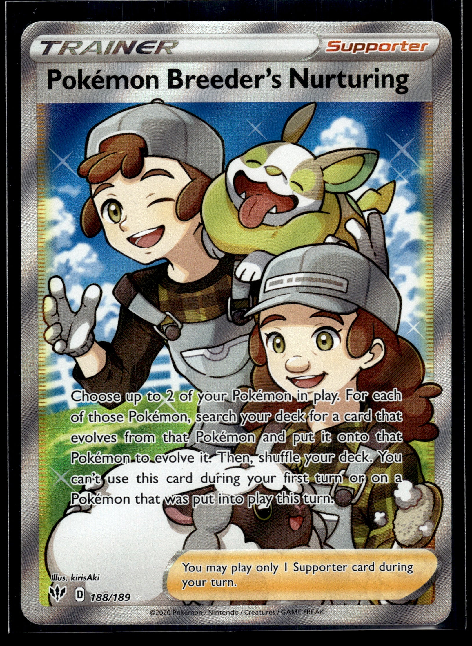 Pokemon Breeder's Nurturing #188/189 Darkness Ablaze VLP