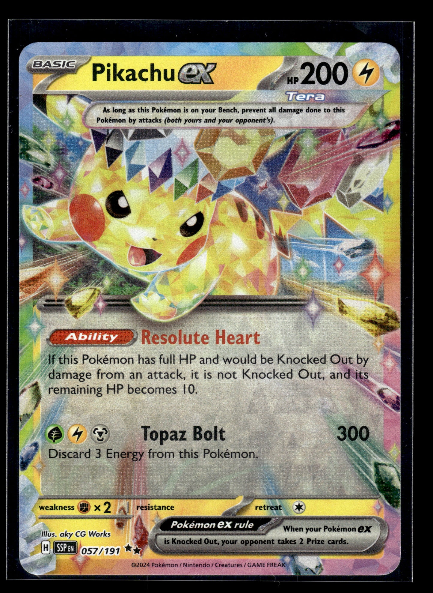 Pikachu ex #057/191 Surging Sparks VLP