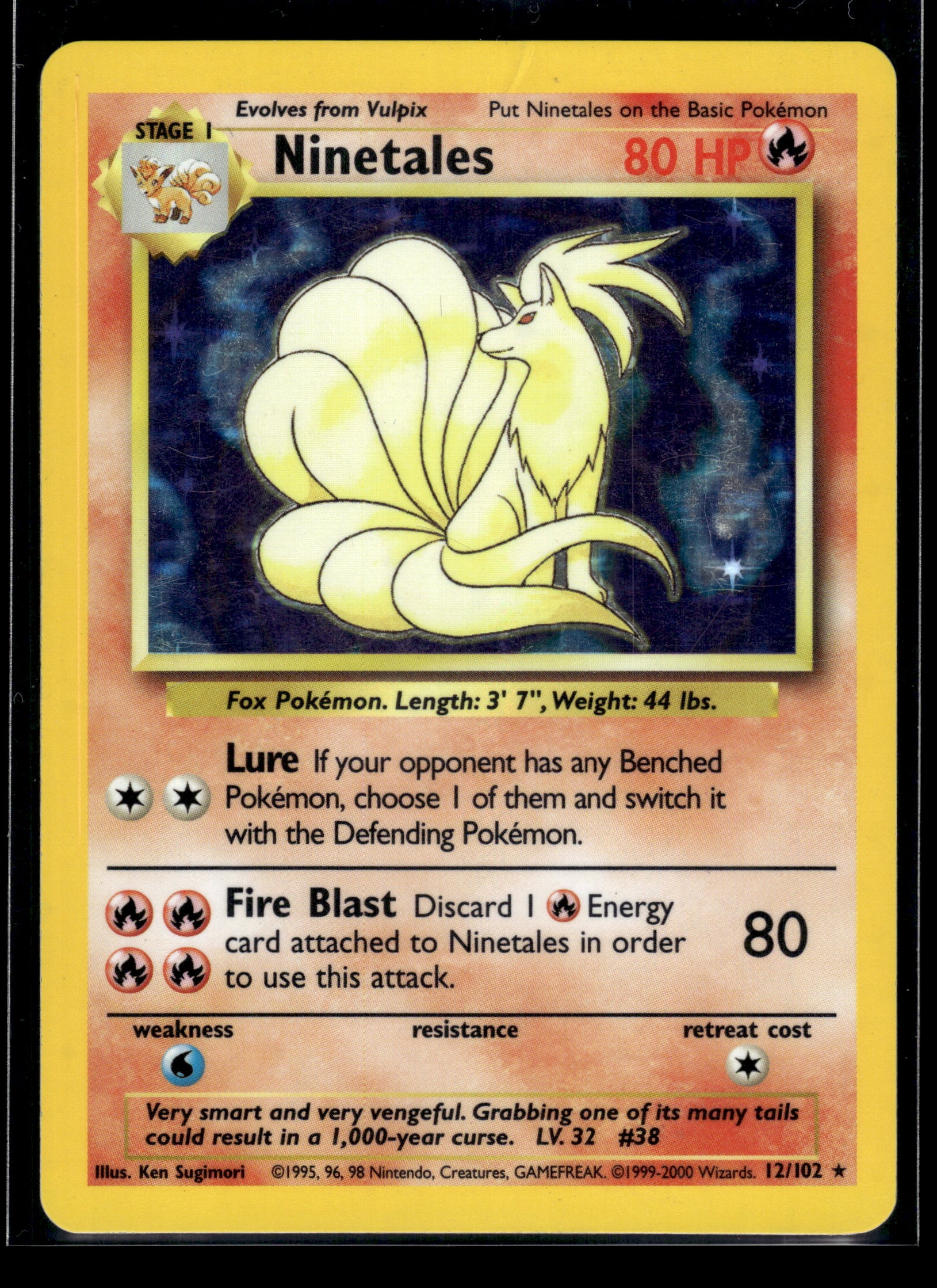 Ninetales #012/102 1999-2000 4th Print Base Set MP