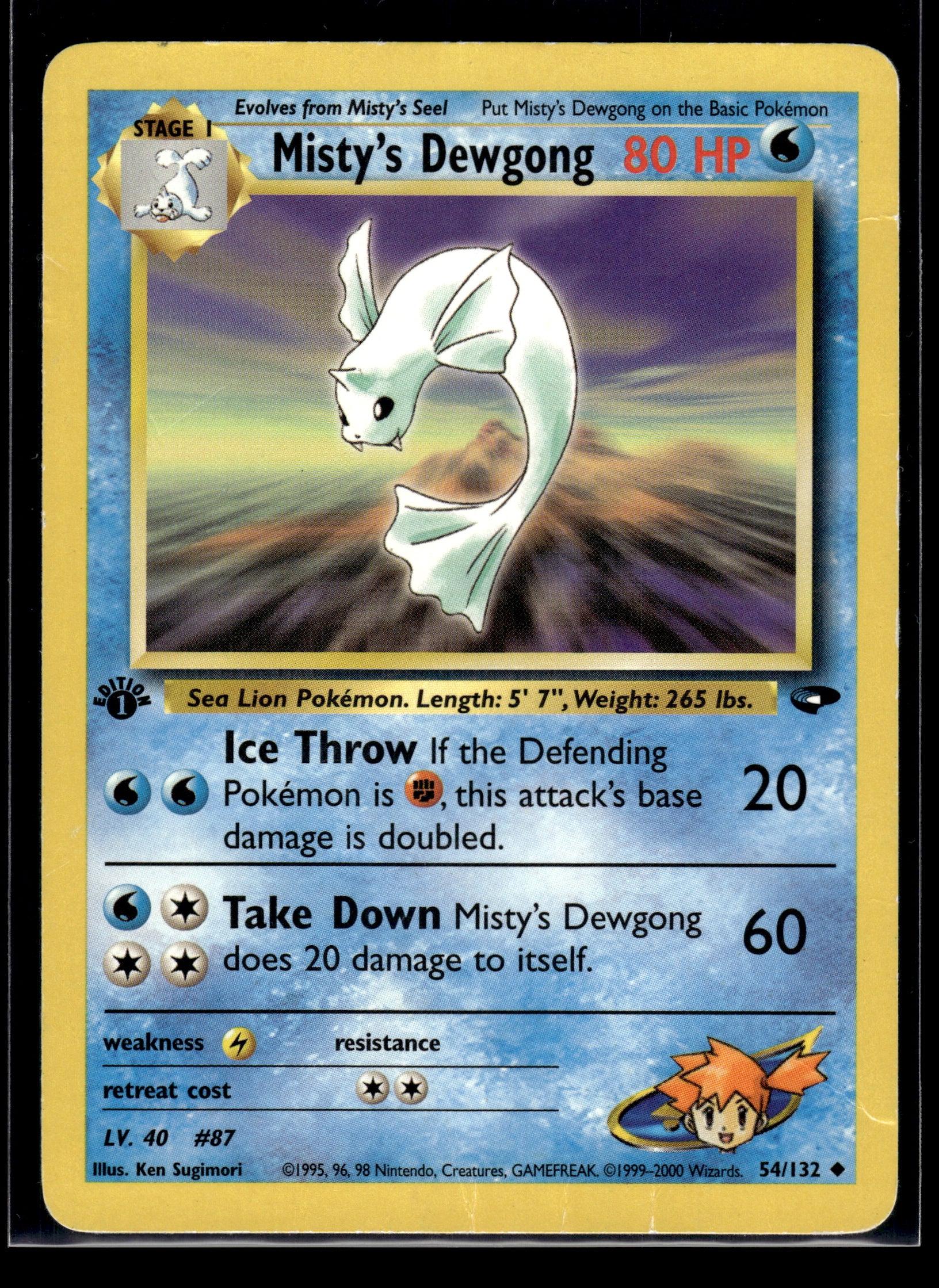 Misty's Dewgong #054/132 1st Edition Gym Challenge HP – Ready Mark Cards