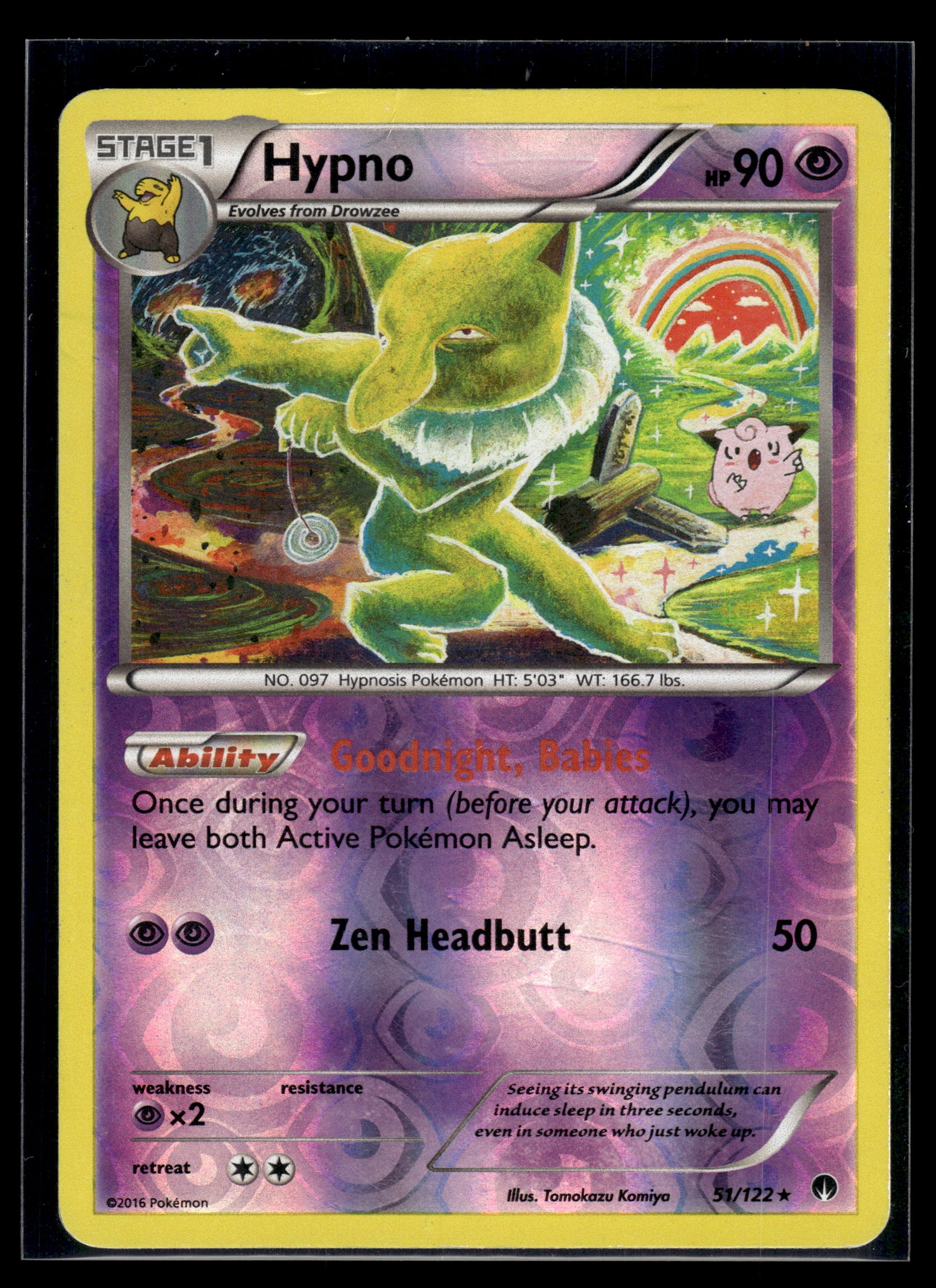 Hypno #51/122 Reverse Holo BREAKpoint MP