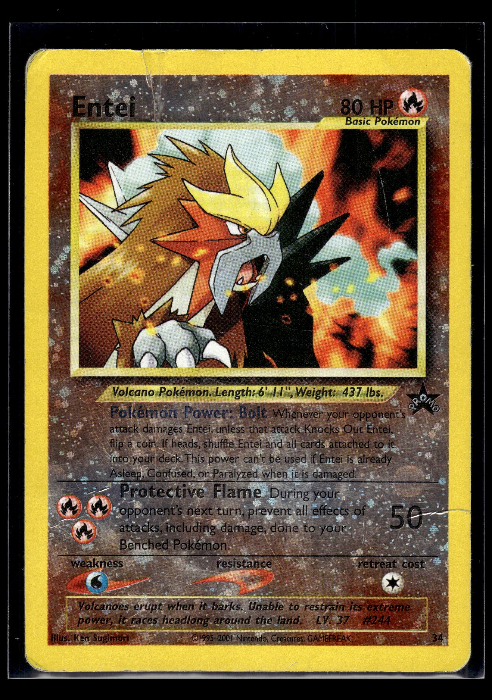 Entei #34 WoTC Promo HP