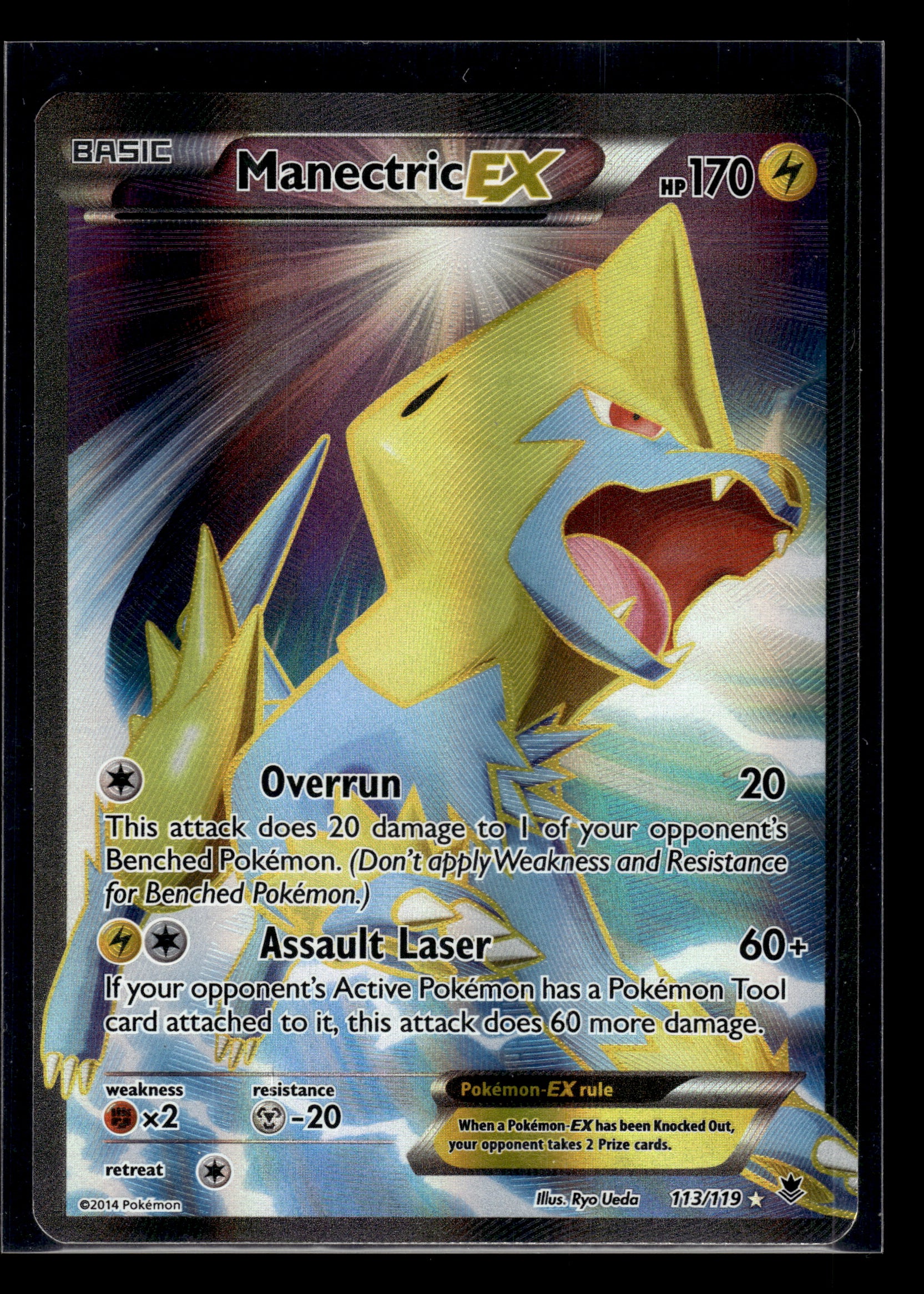 Manectric EX (113 Full Art) #113/119 XY - Phantom Forces HP