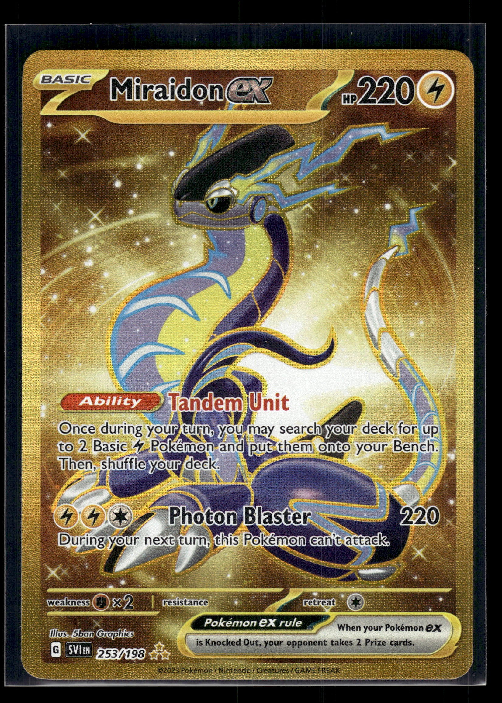 Miraidon ex #253/198 Scarlet & Violet Base Set VLP