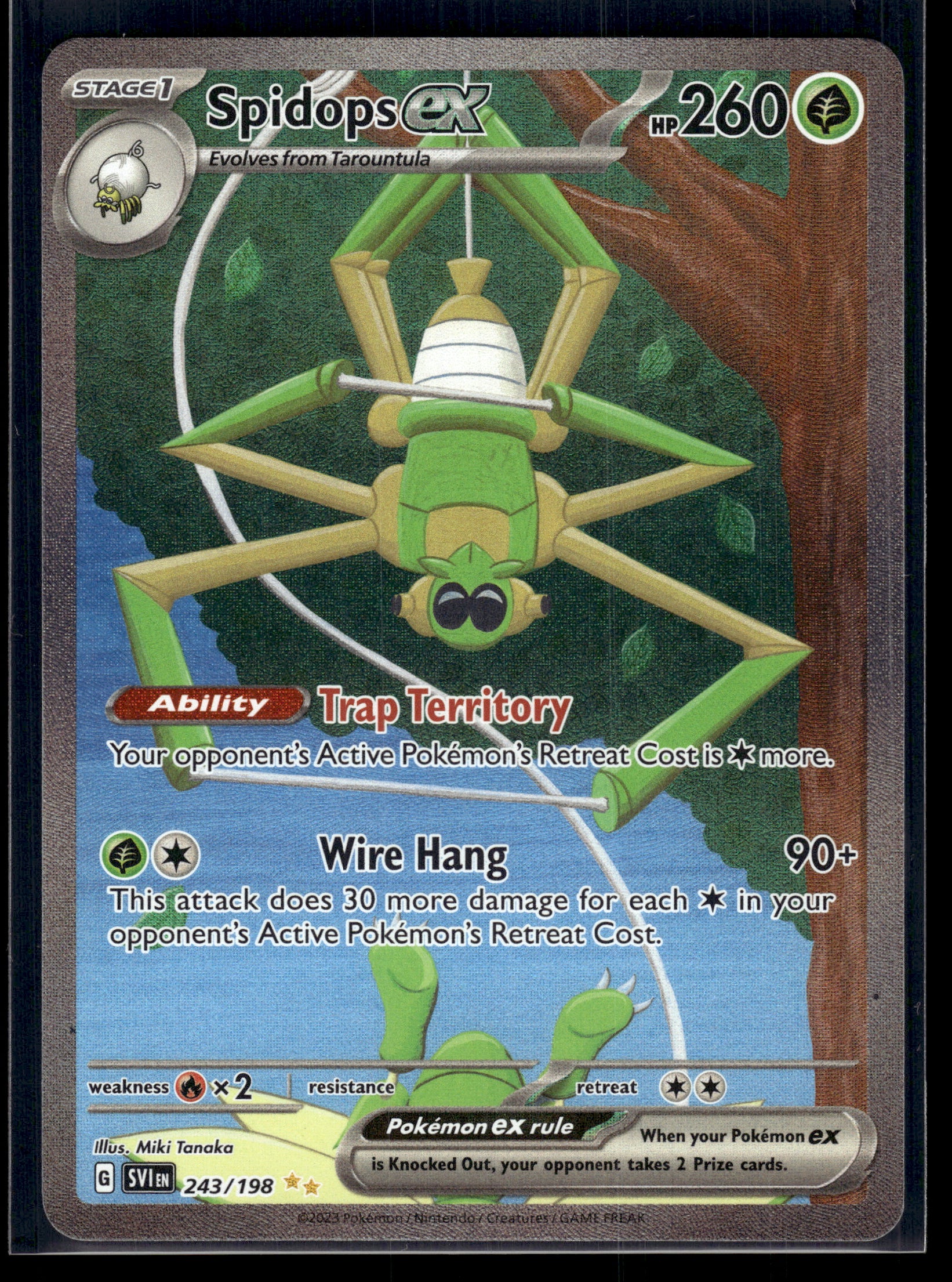 Spidops ex #243/198 Scarlet & Violet Base Set VLP