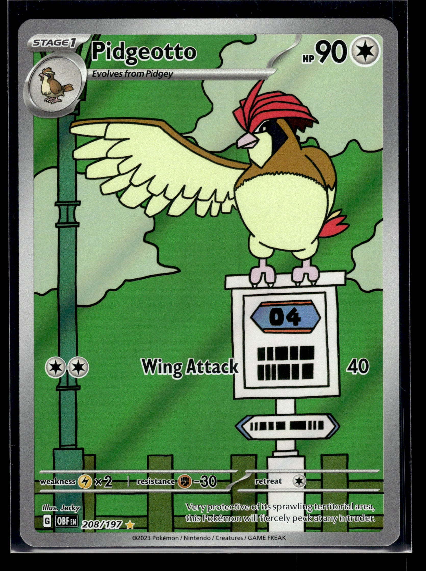 Pidgeotto #208/197 Obsidian Flames VLP