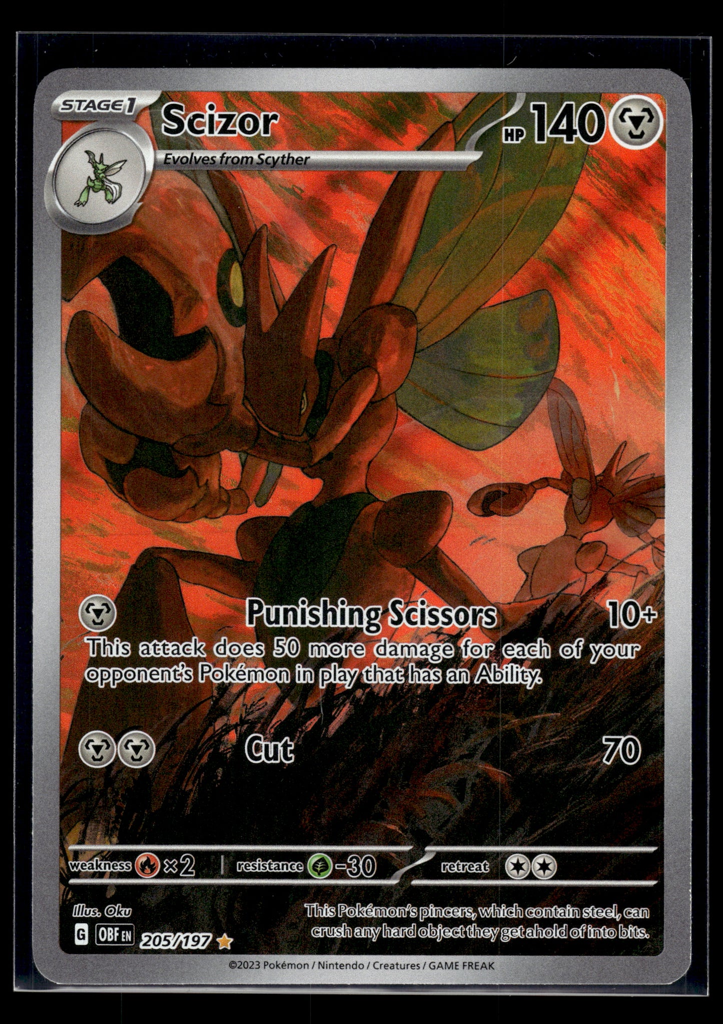 Scizor #205/197 Obsidian Flames LP