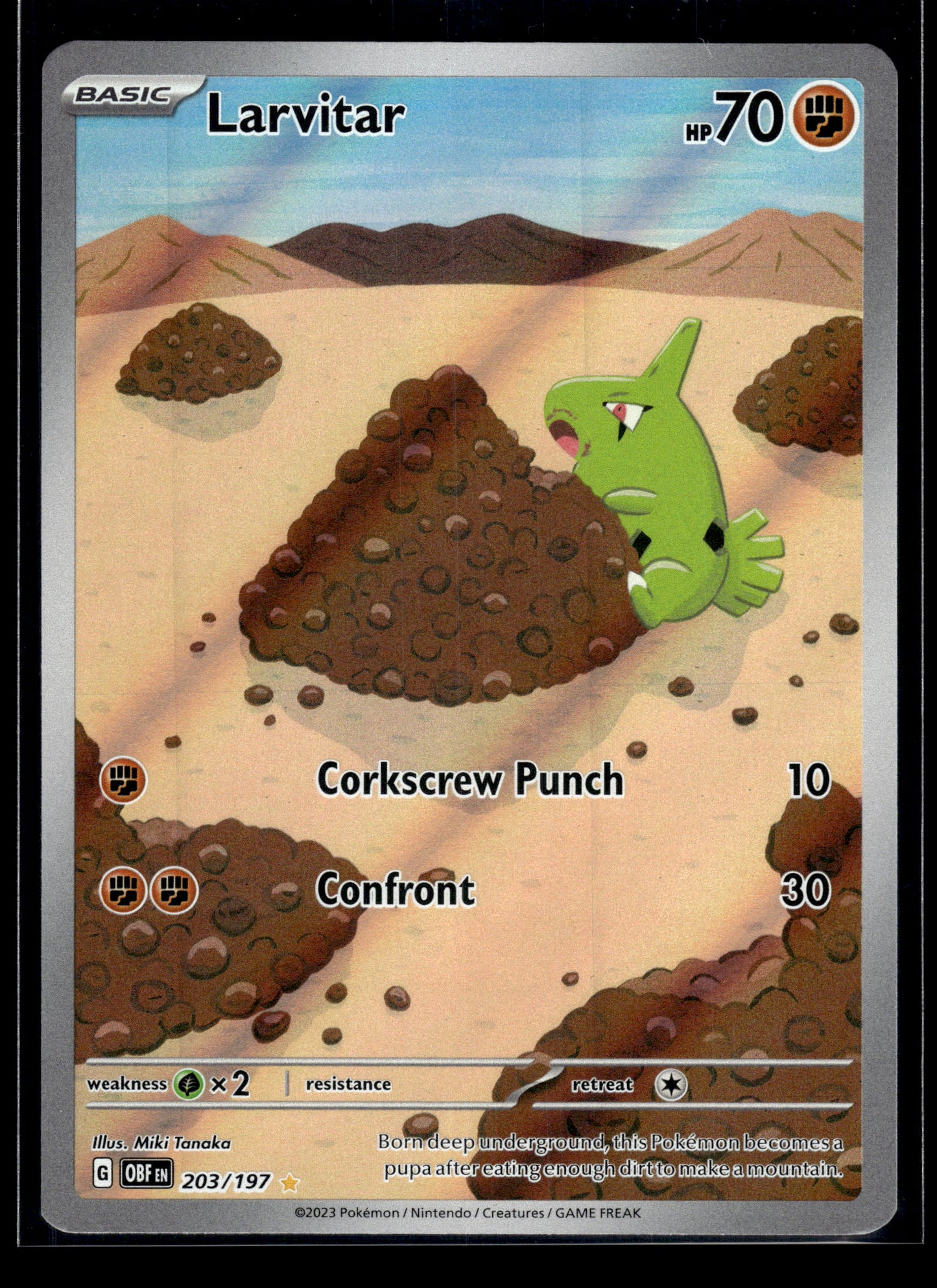 Larvitar #203/197 Obsidian Flames VLP