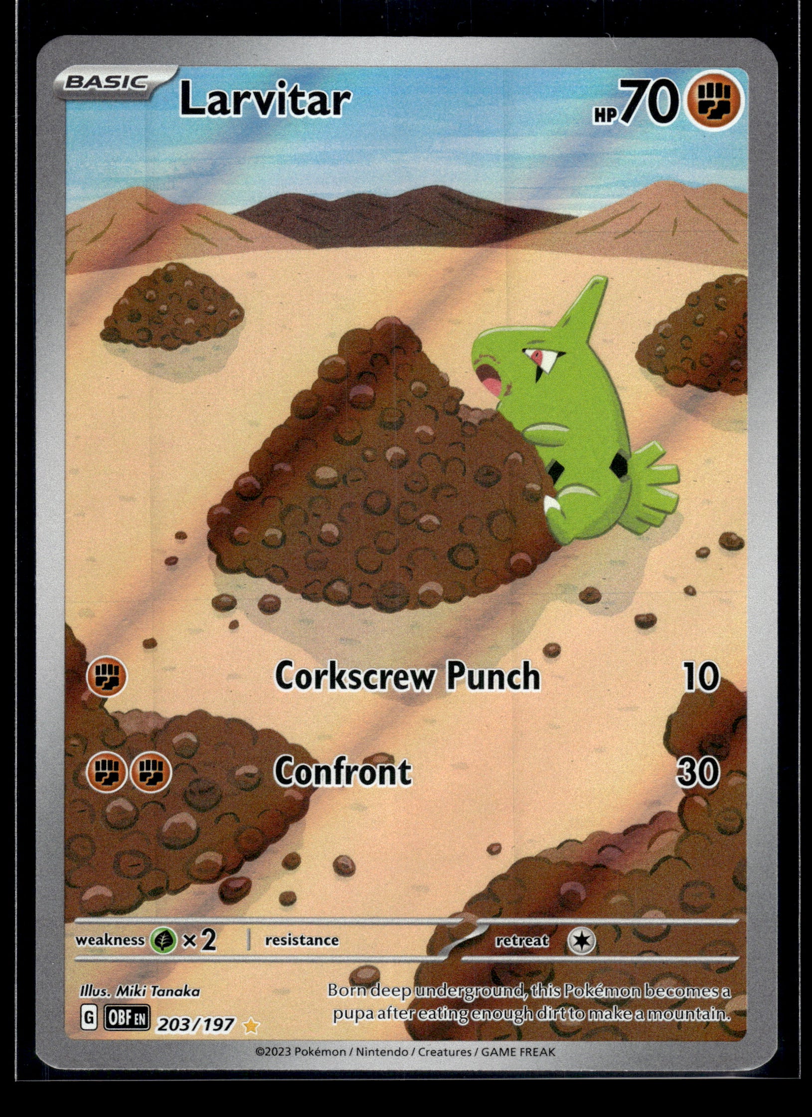 Larvitar #203/197 Obsidian Flames VLP