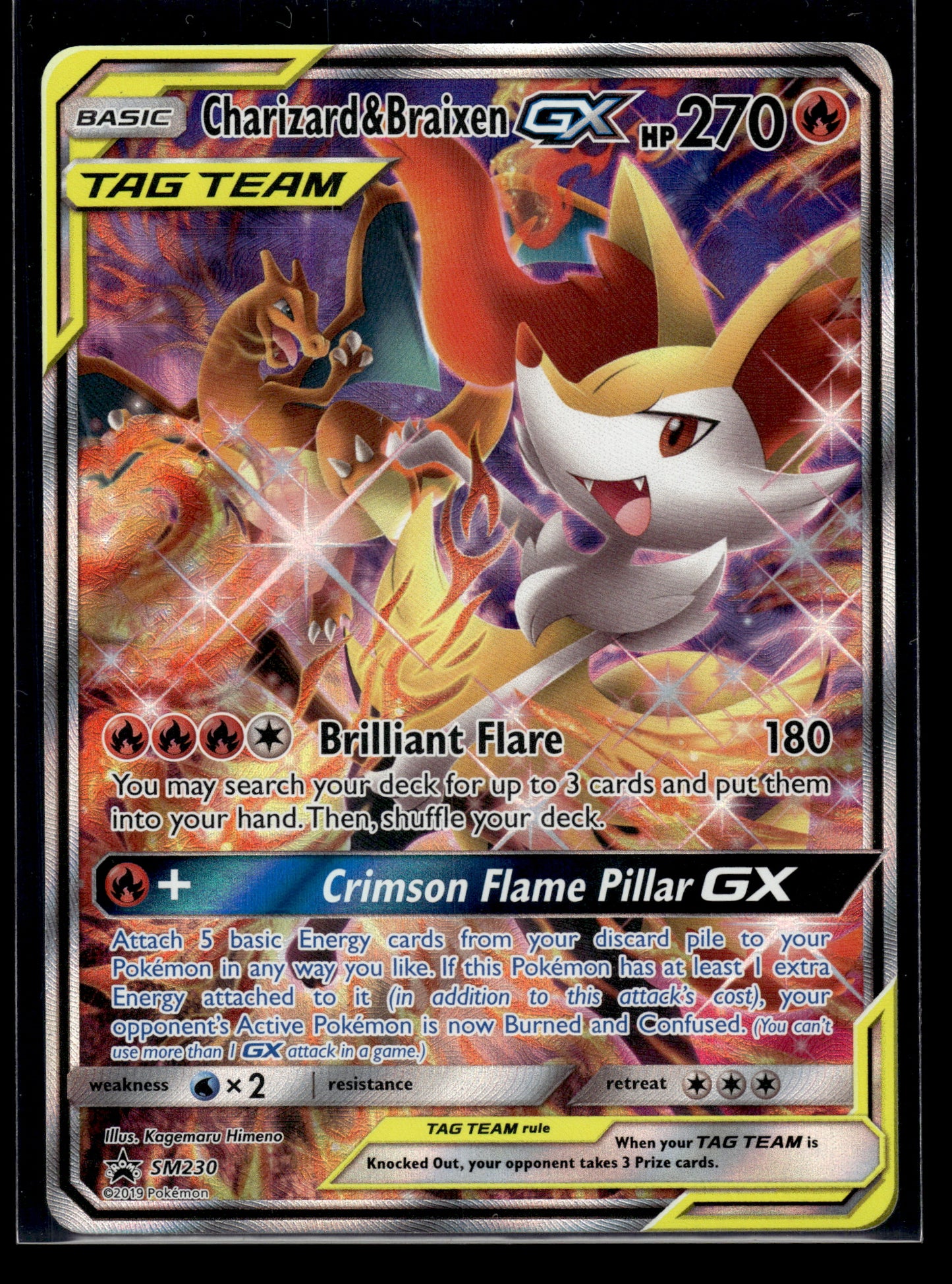 Charizard & Braixen GX #SM230 SM Promos LP