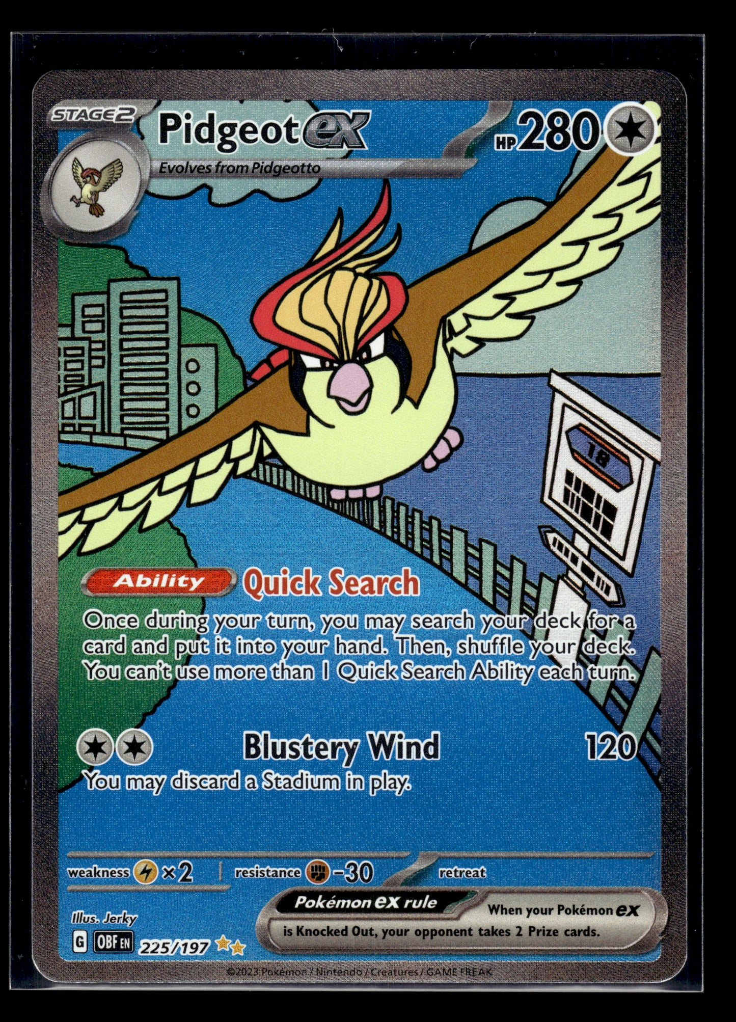 Pidgeot ex #225/197 Obsidian Flames LP