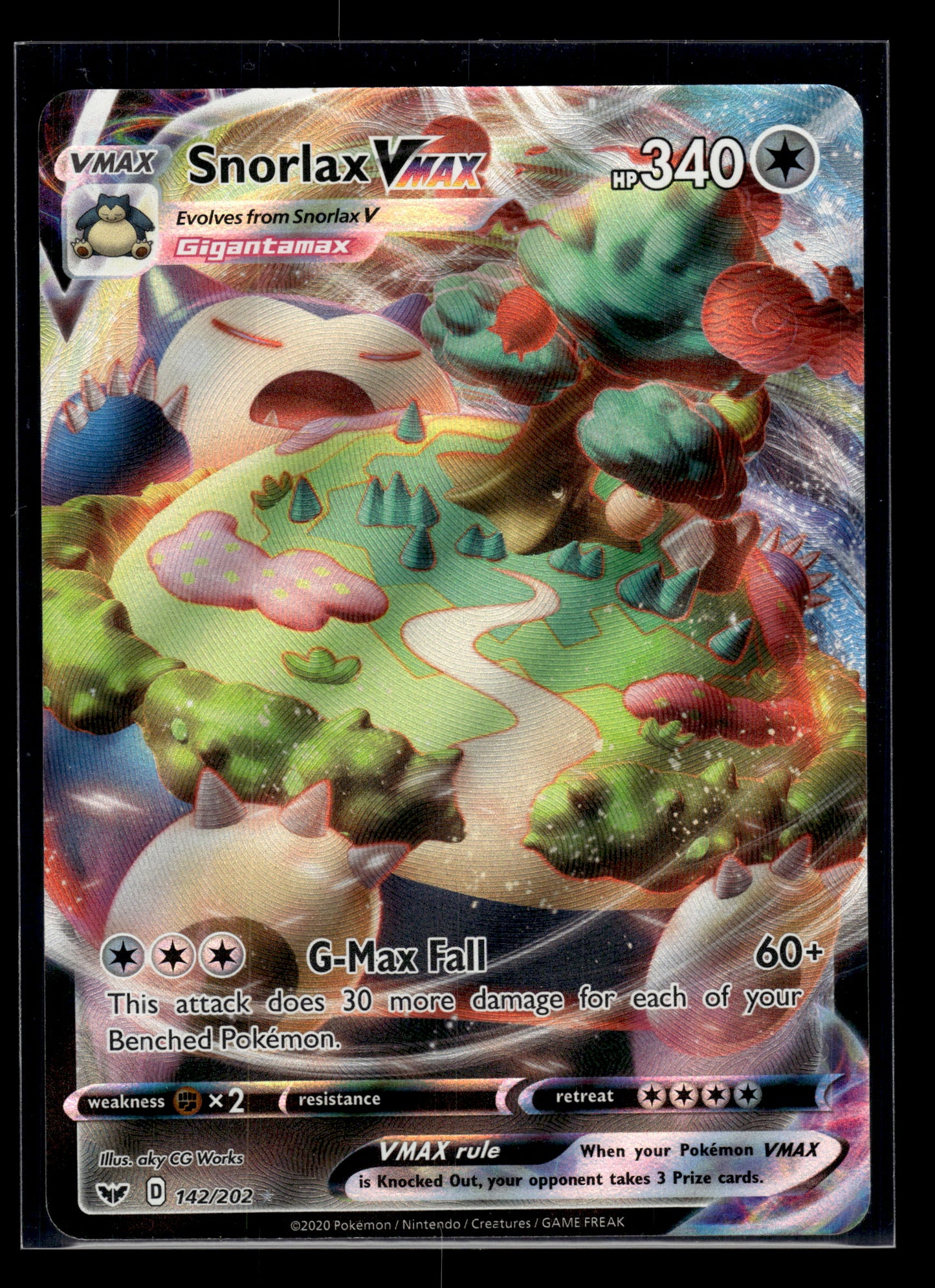 Snorlax VMAX #142/202 Sword & Shield Base Set VLP