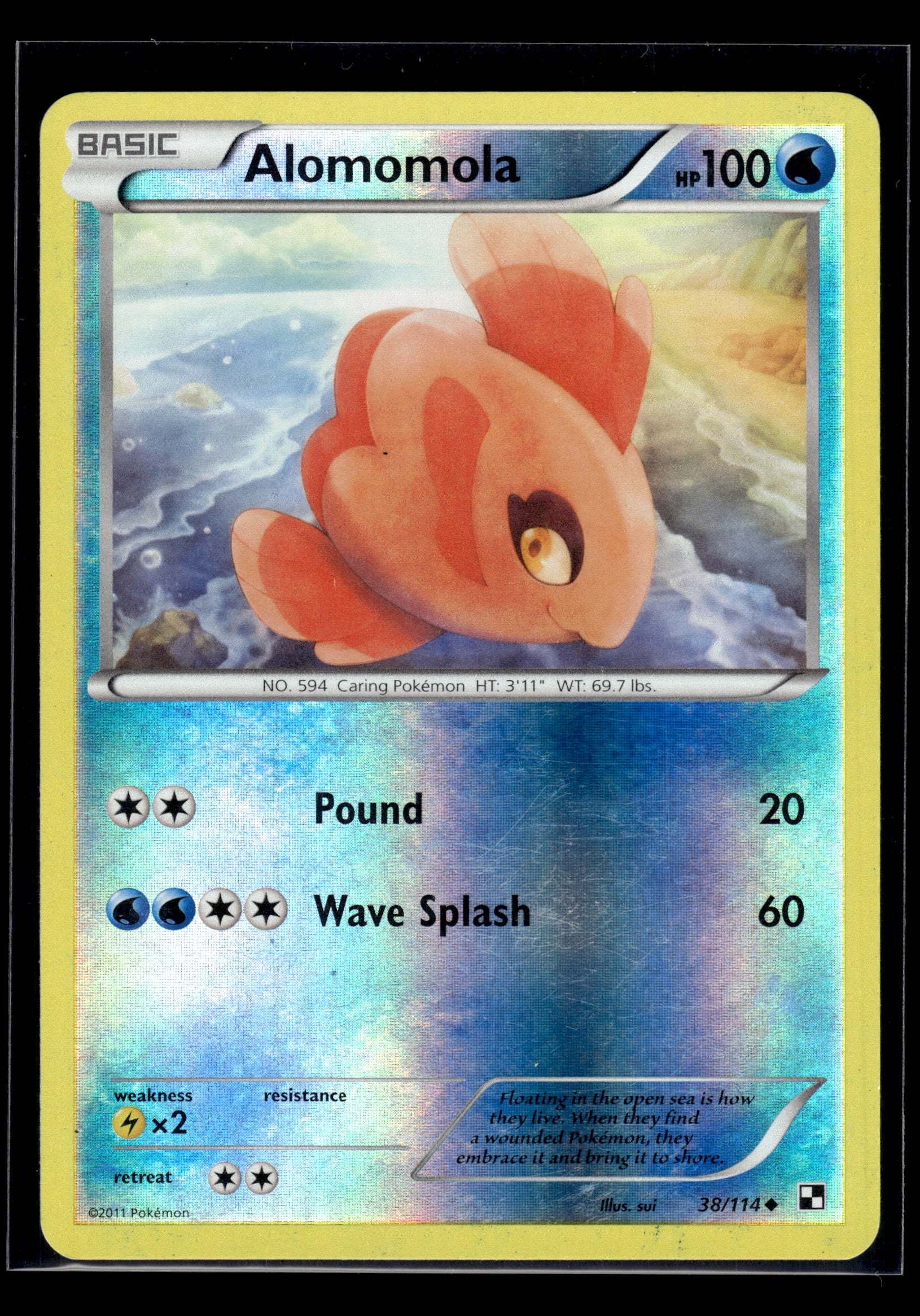 Alomomola #38/114 Reverse Holo Black and White MP