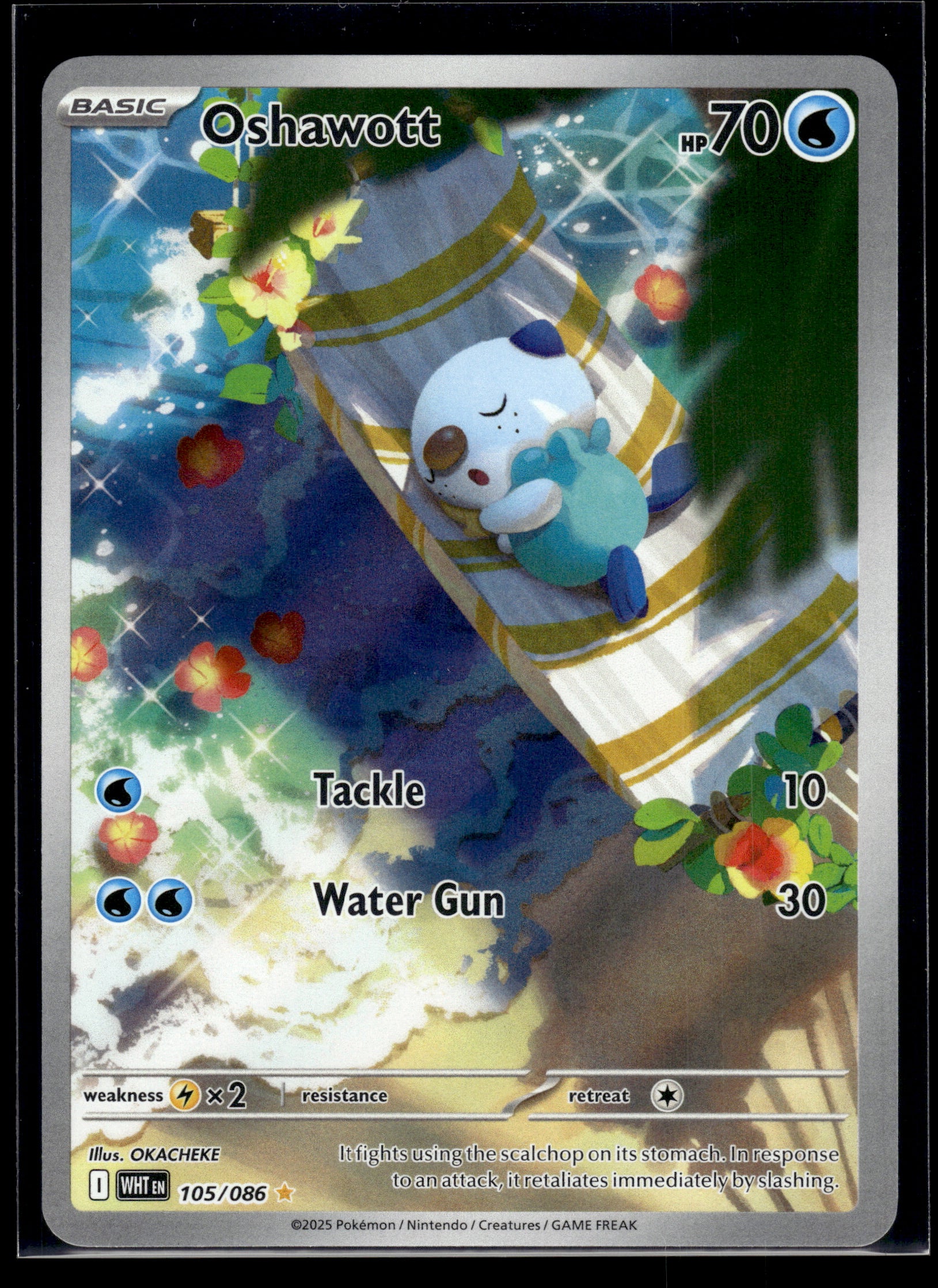 Oshawott #105/086 White Flare VLP