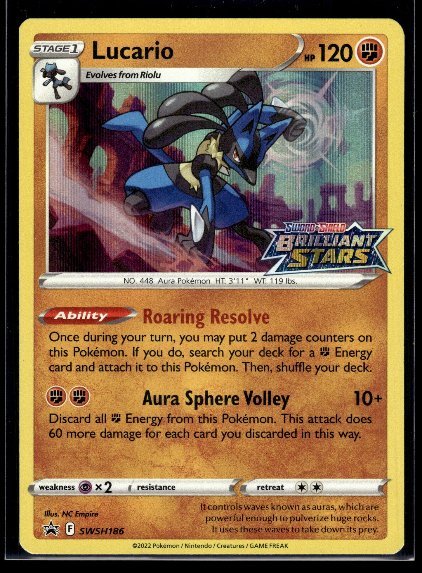 Lucario #SWSH186 STAMPED Sword & Shield Promo LP