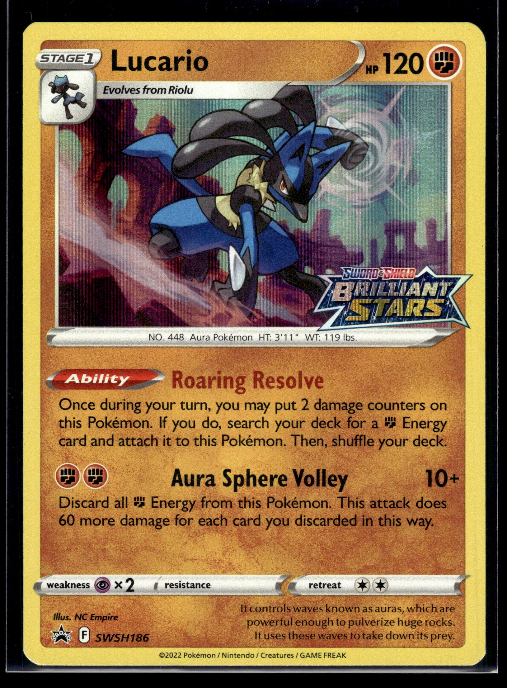 Lucario #SWSH186 STAMPED Sword & Shield Promo LP