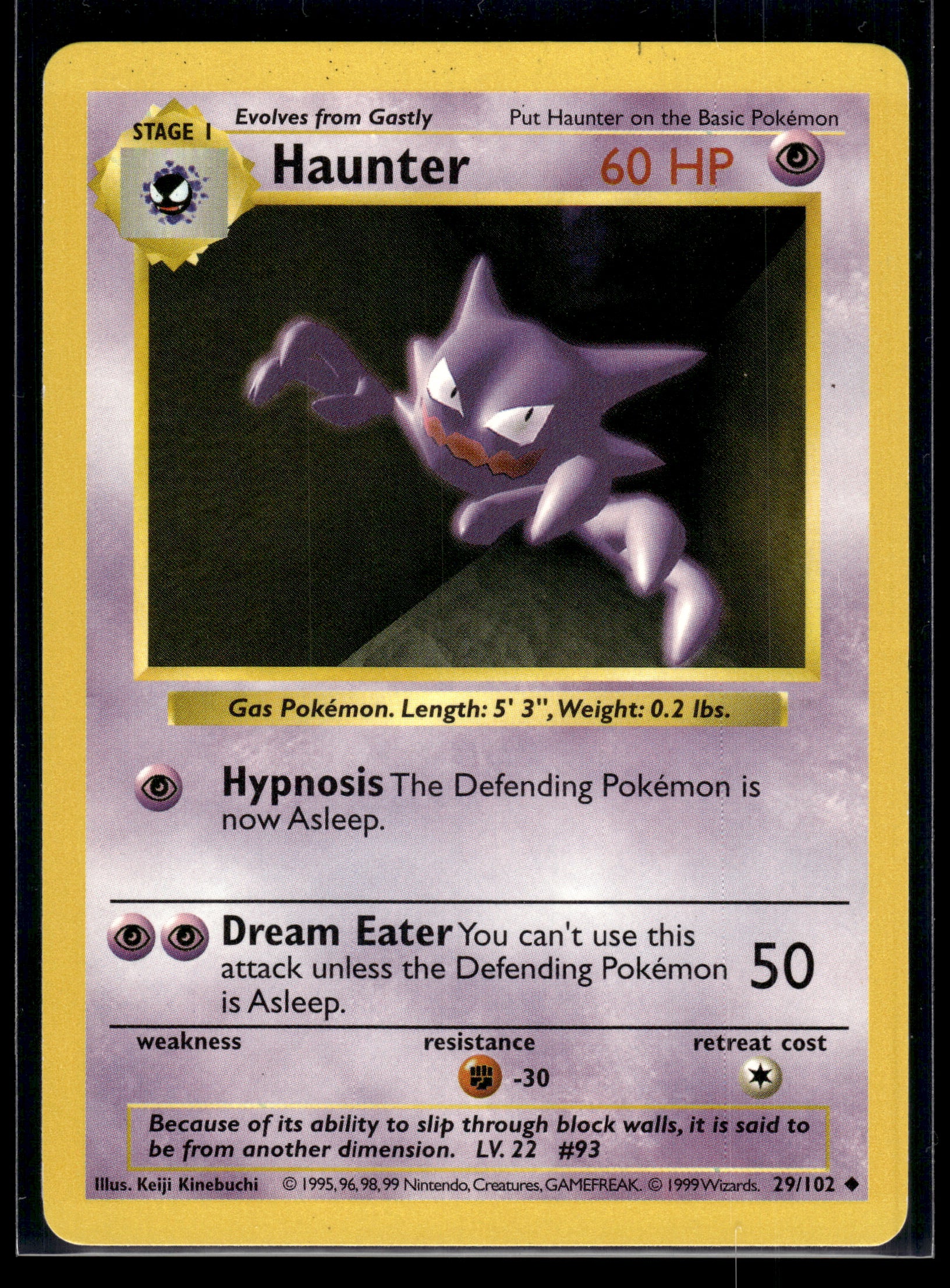 Haunter #029/102 Base Set (Shadowless) LP