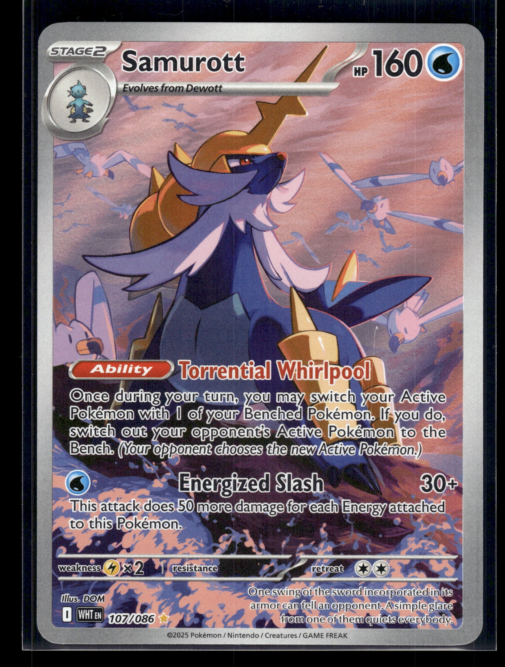 Samurott #107/086 White Flare VLP