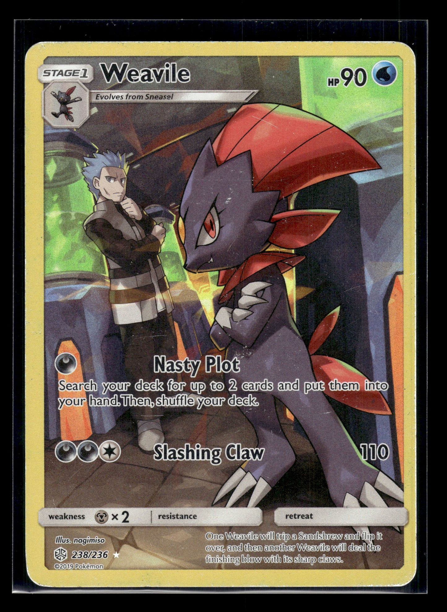 Weavile (Secret) #238/236 SM - Cosmic Eclipse HP