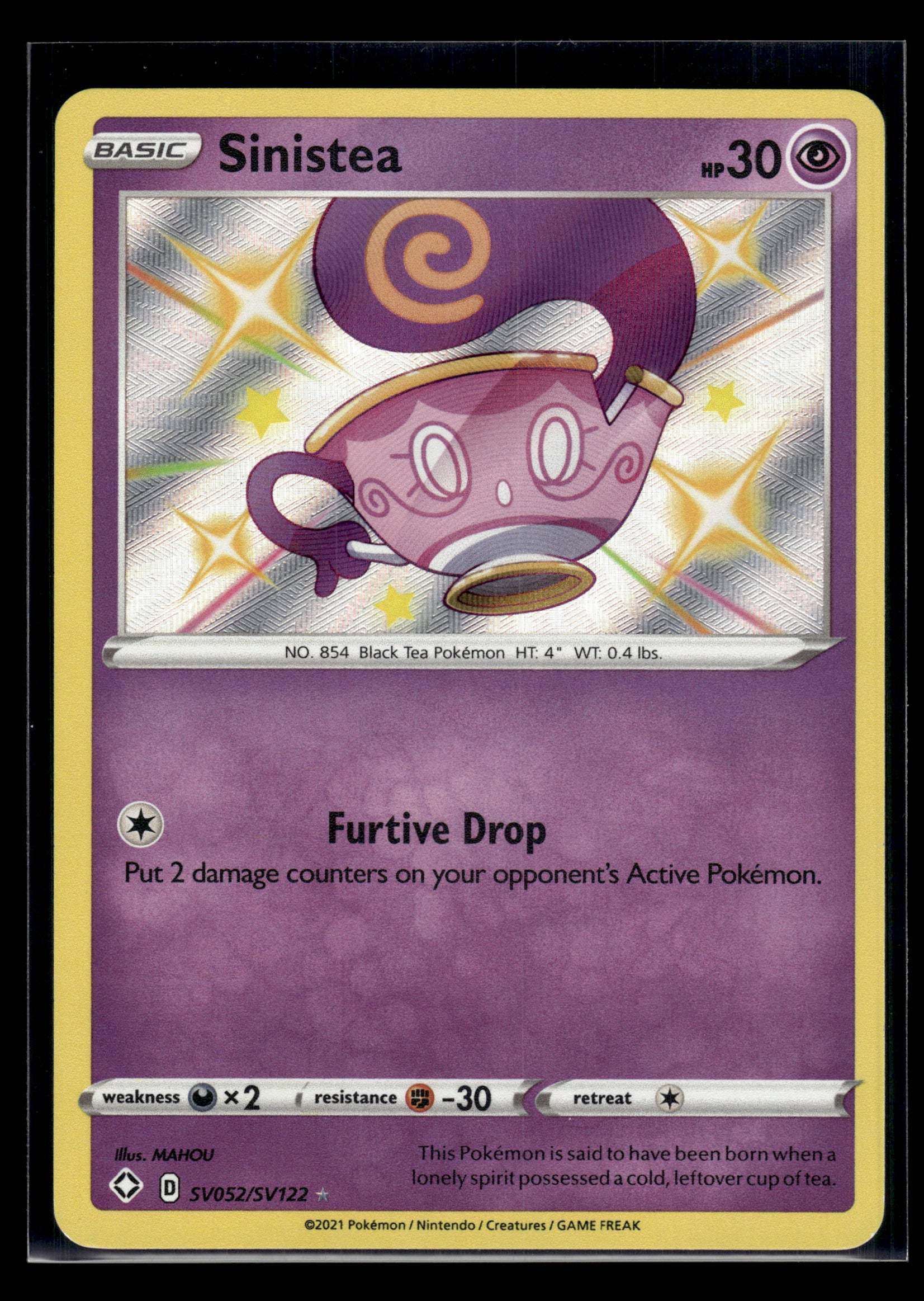 Sinistea #SV052/SV122 Shining Fates: Shiny Vault VLP