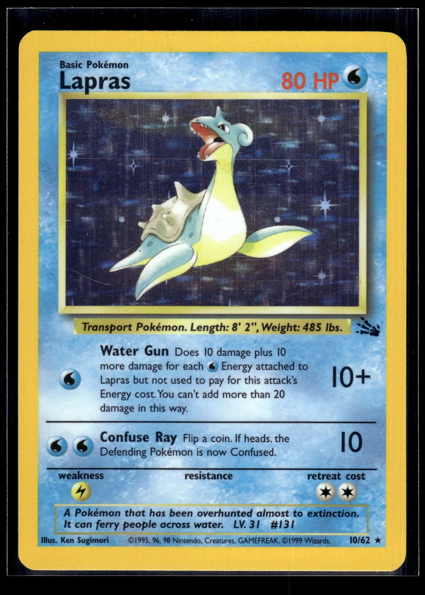Lapras #10/62 Fossil LP