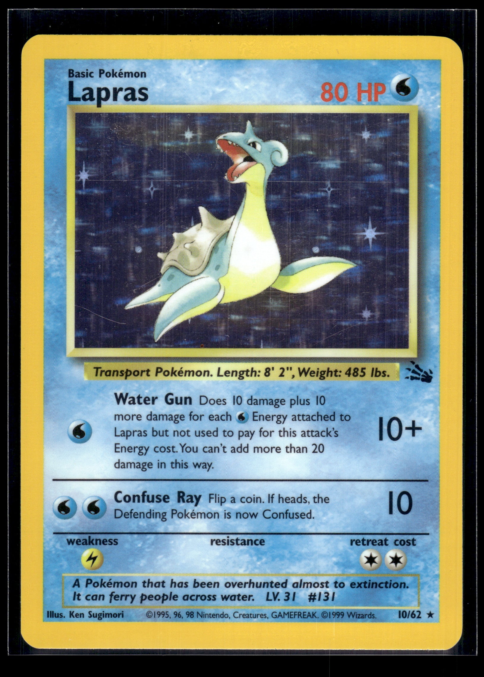 Lapras #10/62 Fossil LP