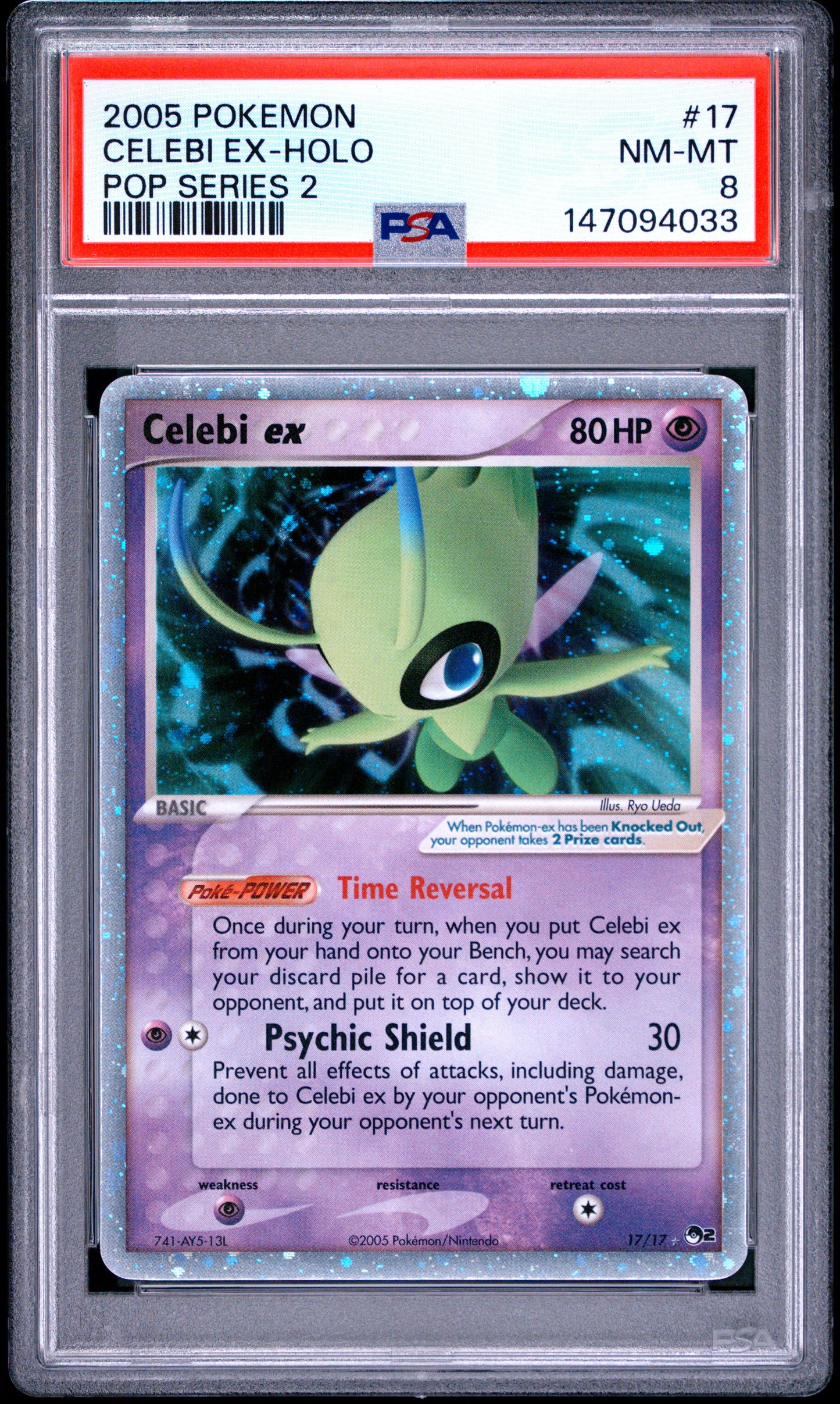 PSA 8 Celebi ex #17 Pop Series 2
