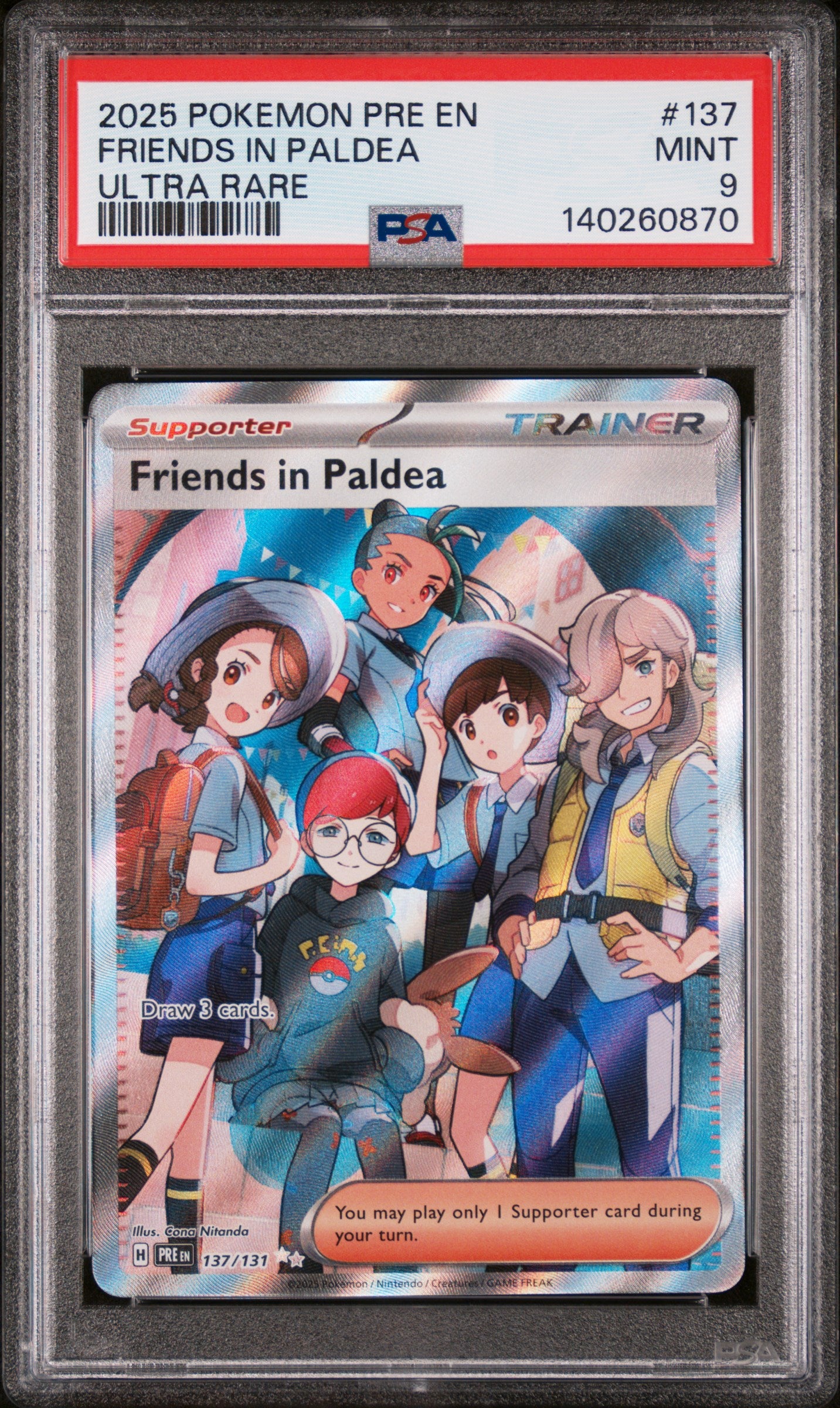 PSA 9 Friends In Paldea #137 Prismatic Evolutions