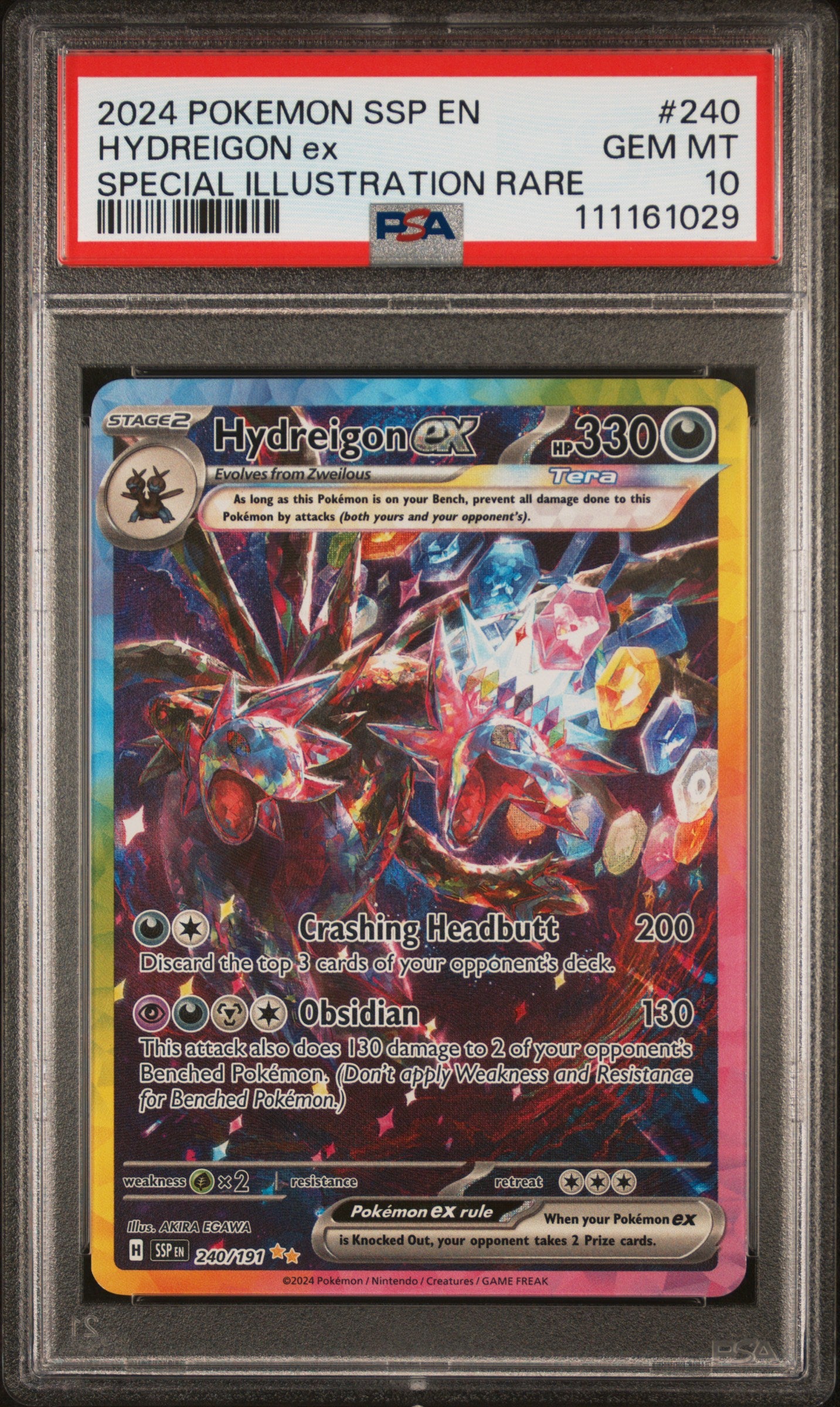 PSA 10 Hydreigon ex #240 Surging Sparks