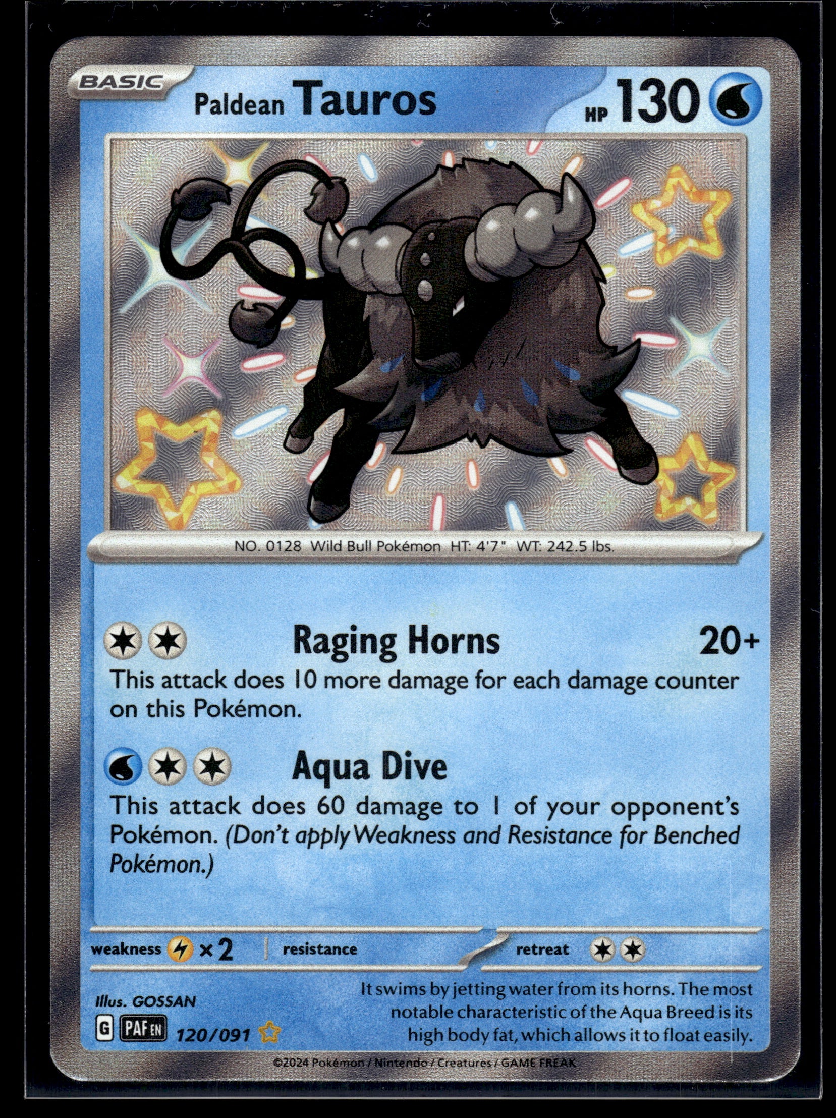 Paldean Tauros #120/091 Paldean Fates LP