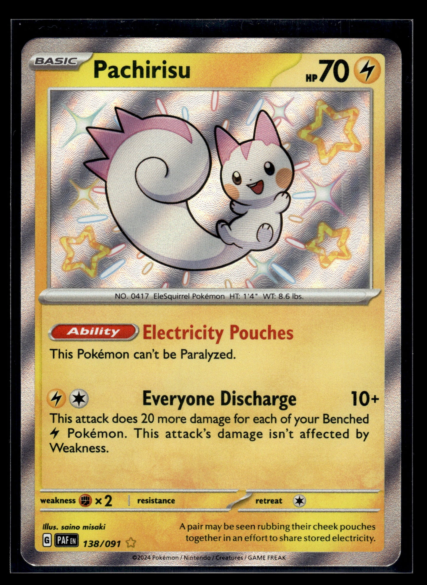 Pachirisu #138/091 Paldean Fates LP