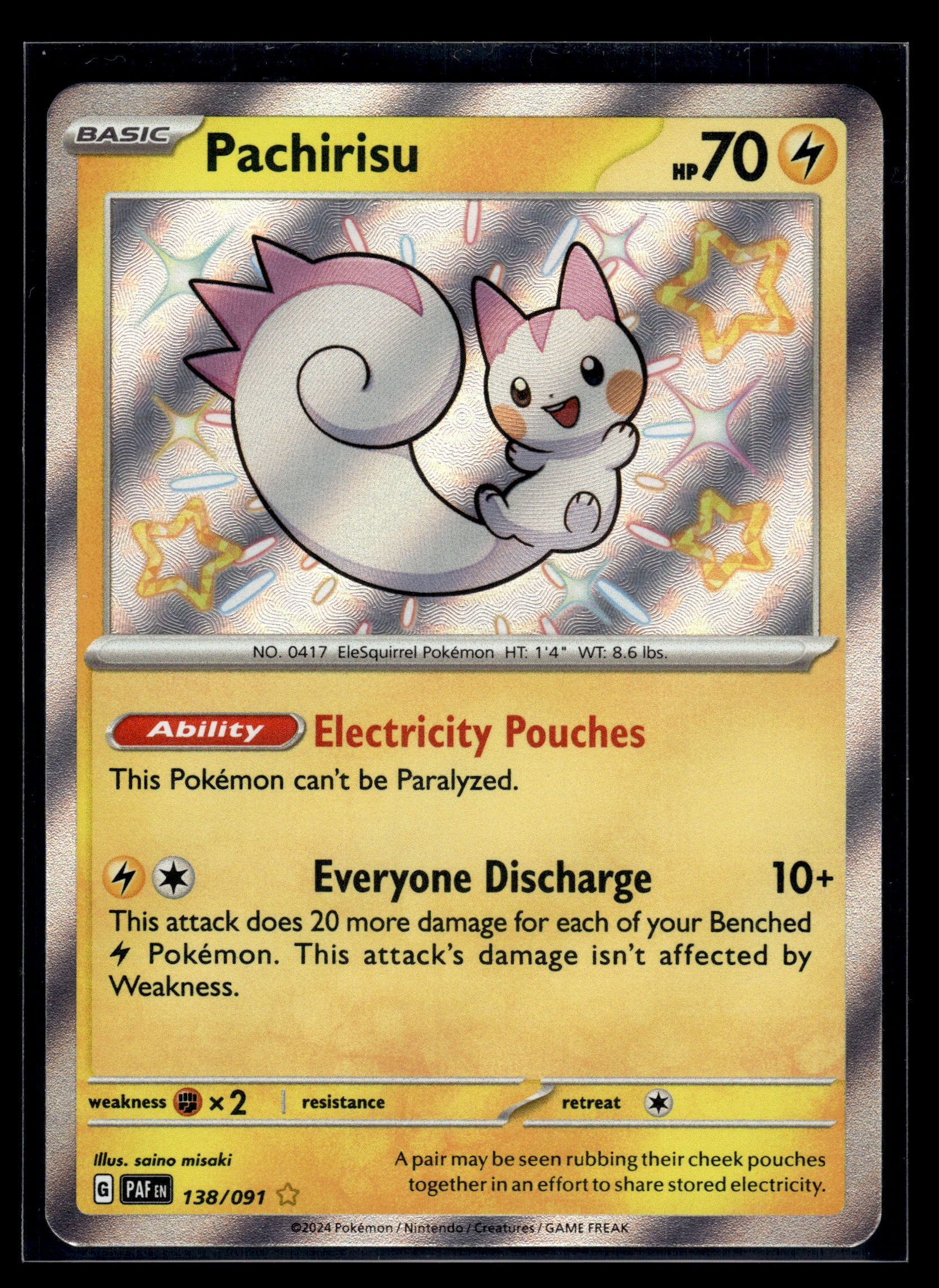 Pachirisu #138/091 Paldean Fates LP