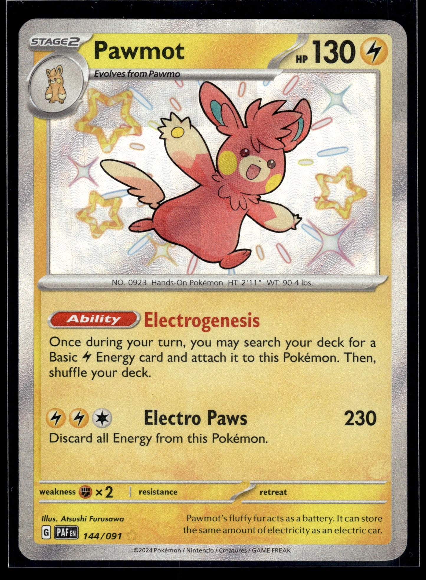 Pawmot #144/091 Paldean Fates LP