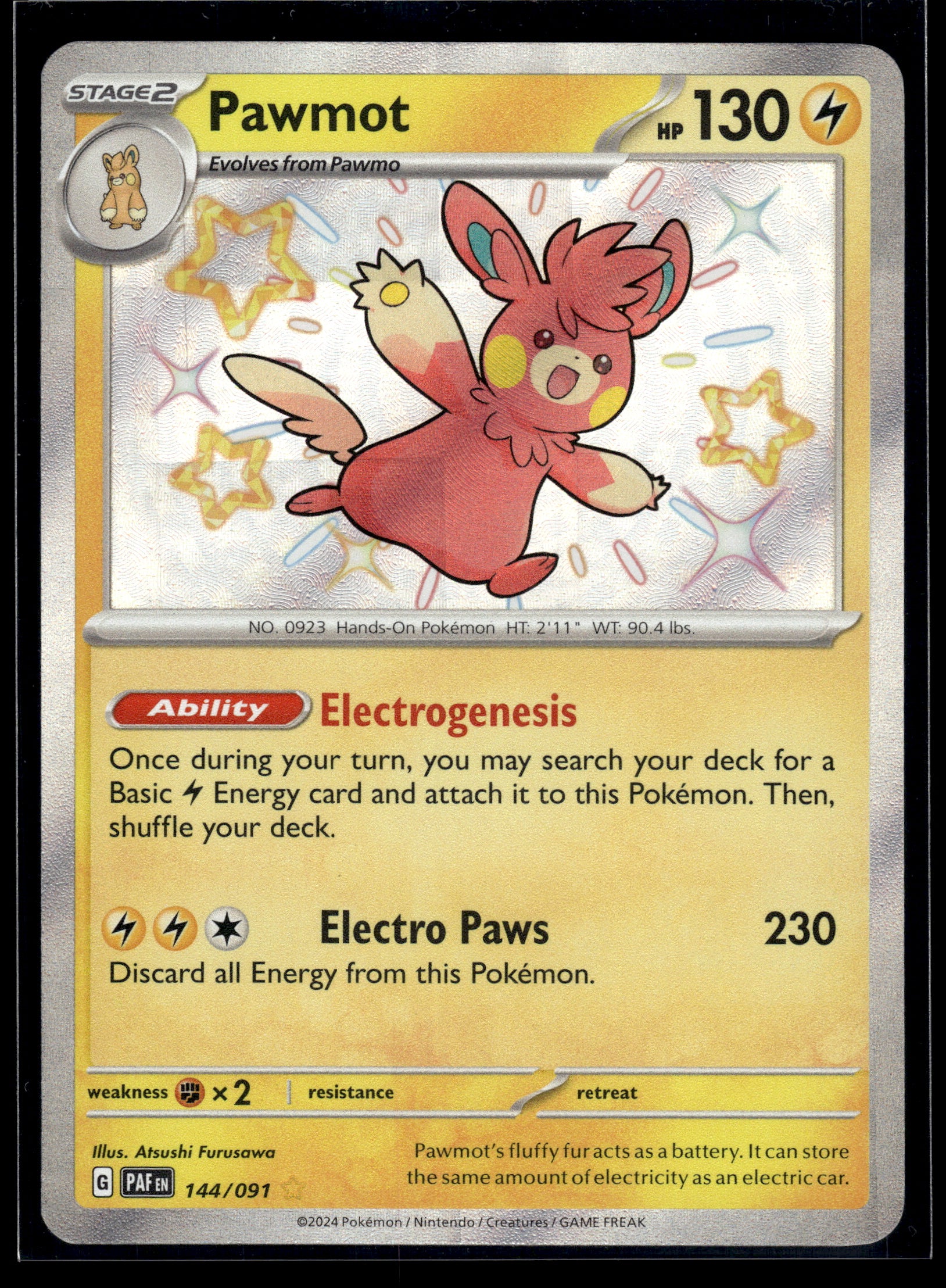 Pawmot #144/091 Paldean Fates LP