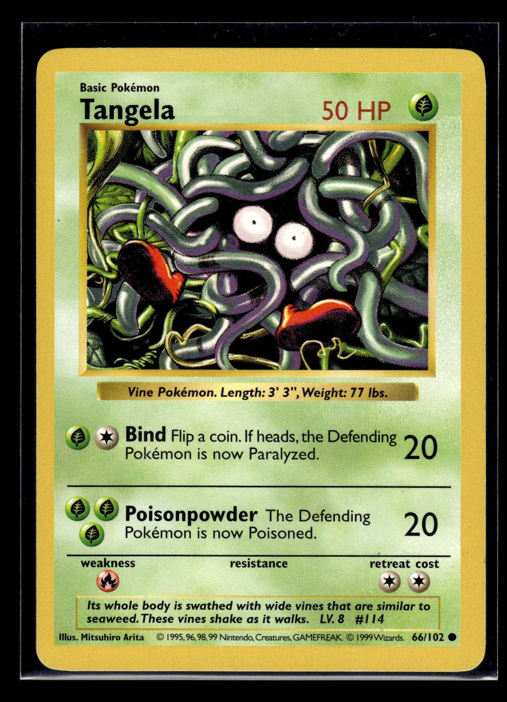 Tangela (Shadowless) #066/102 Base Set LP
