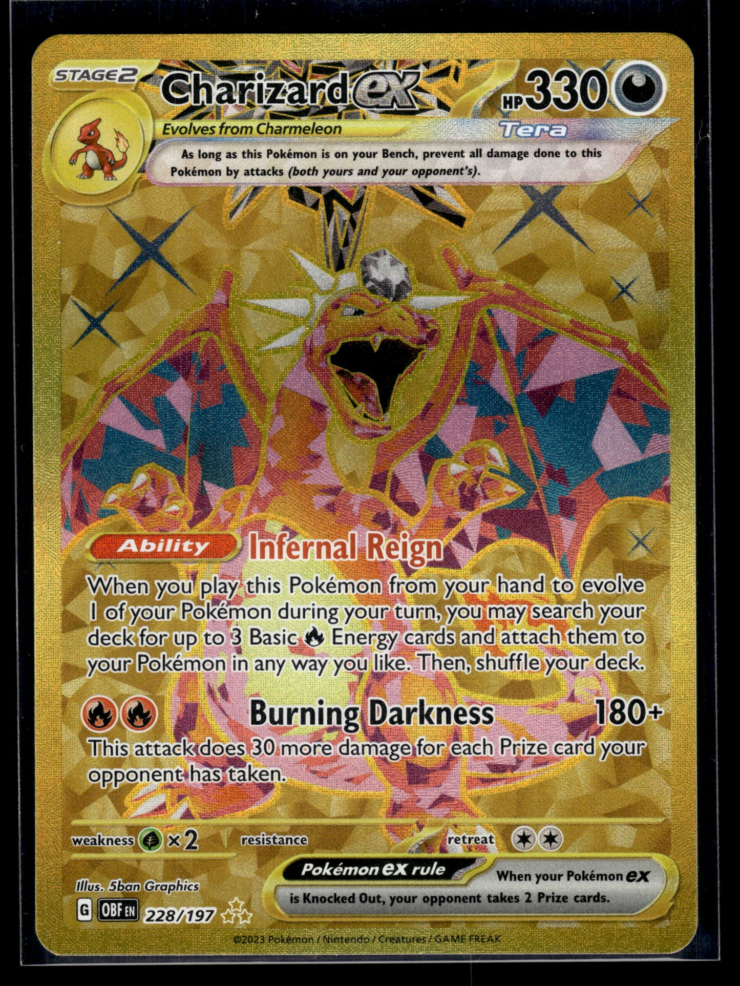 Charizard ex #228/197 Obsidian Flames LP