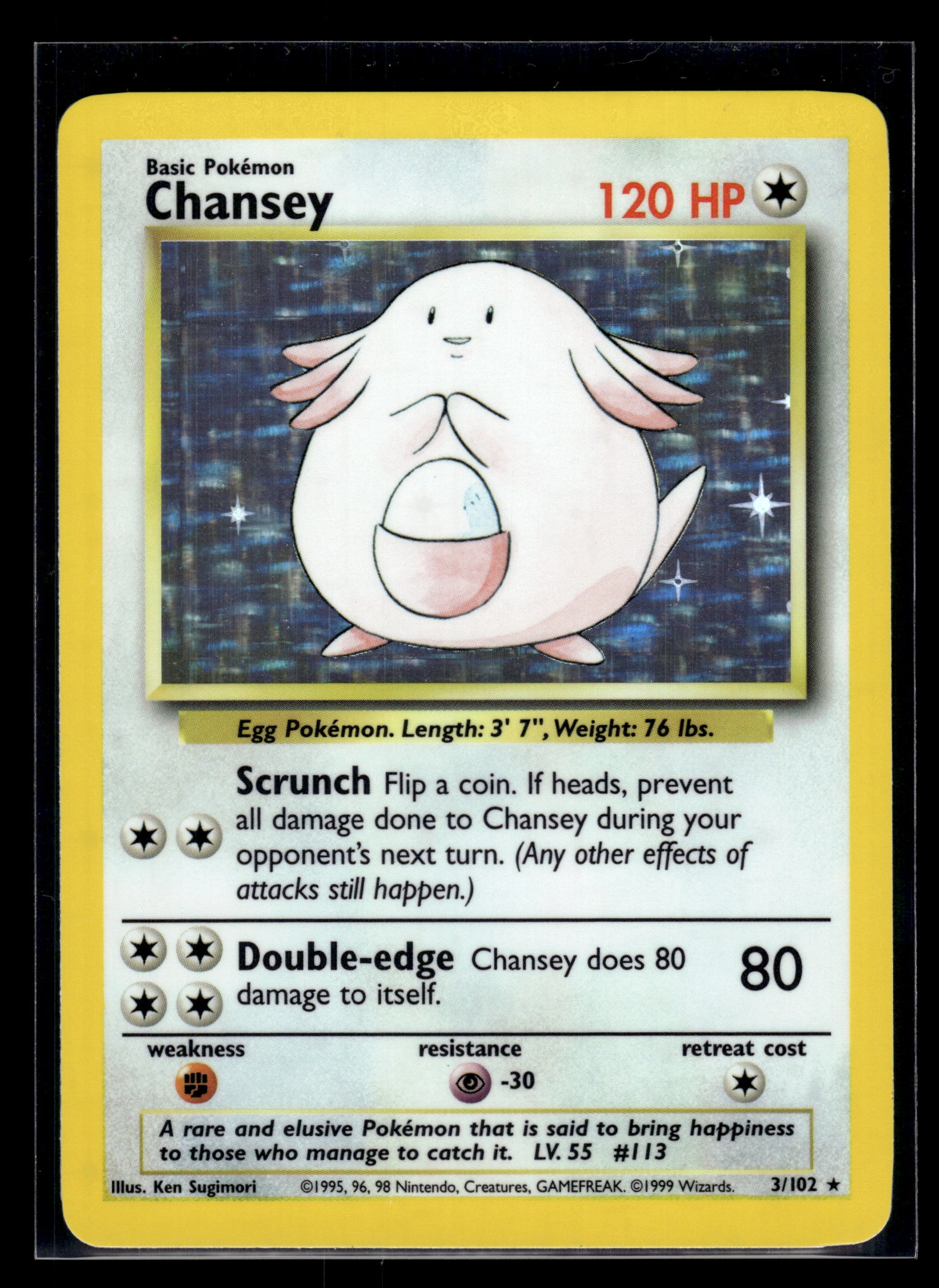 Chansey #003/102 Base Set LP