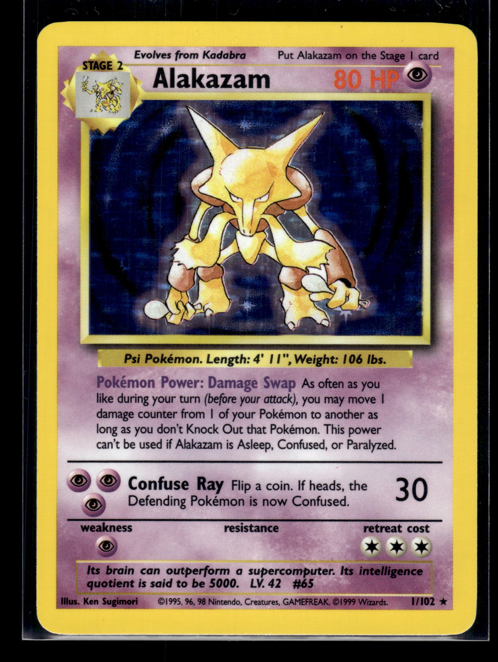 Alakazam #001/102 Base Set LP