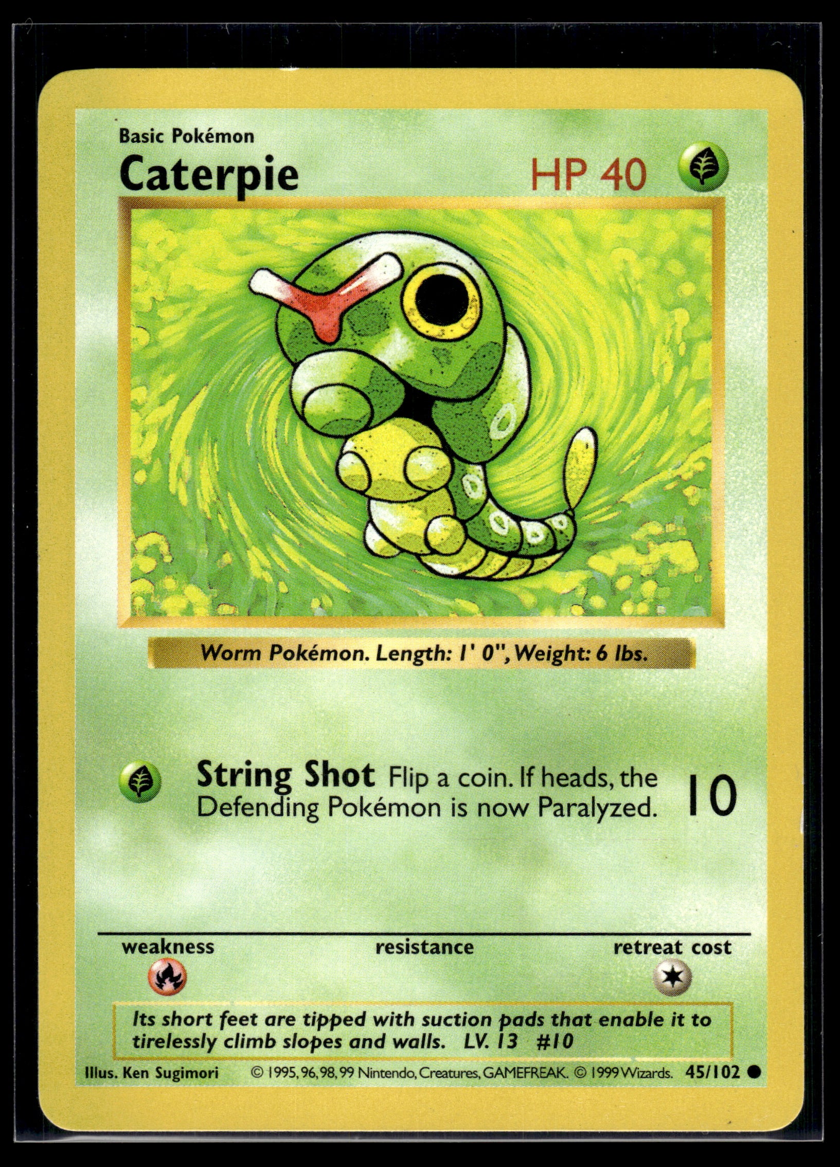 Caterpie (Shadowless) #045/102 Base Set LP